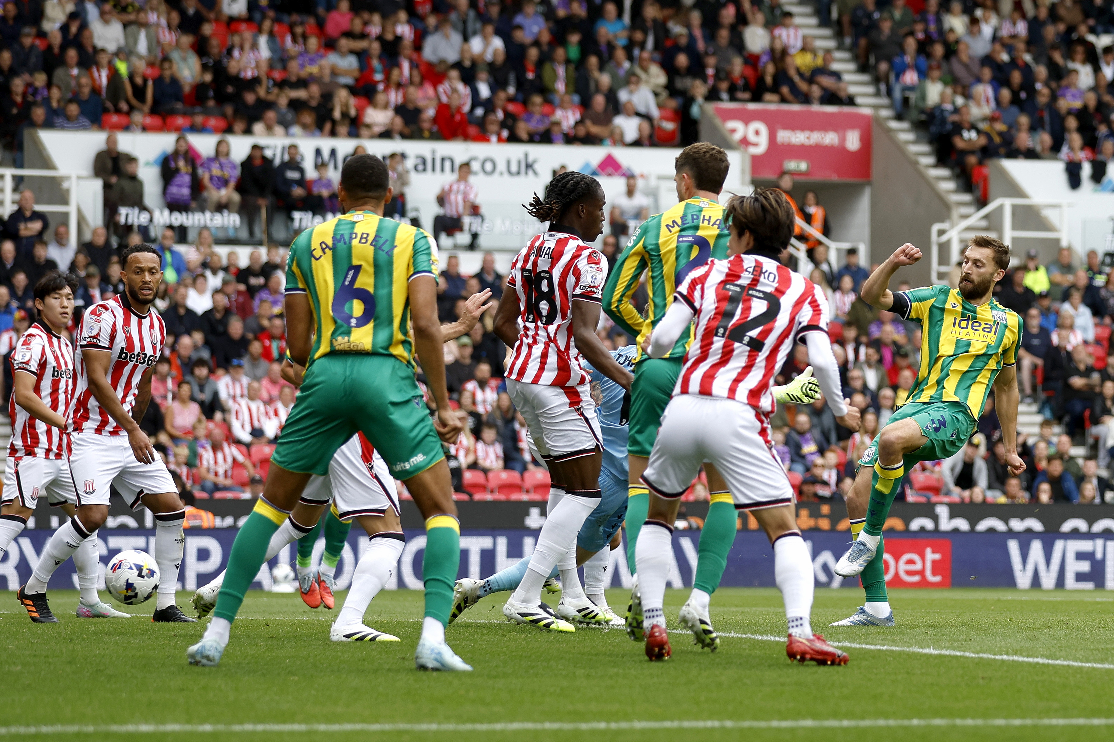 Nat Phillips shoots and scores against Stoke