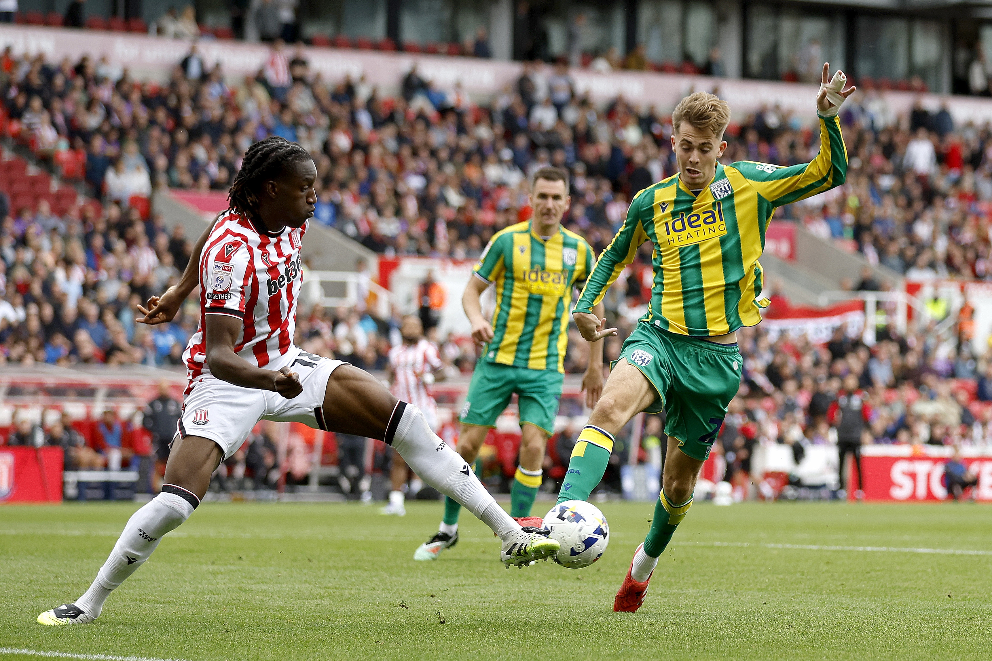 Isaac Price in action against Stoke 