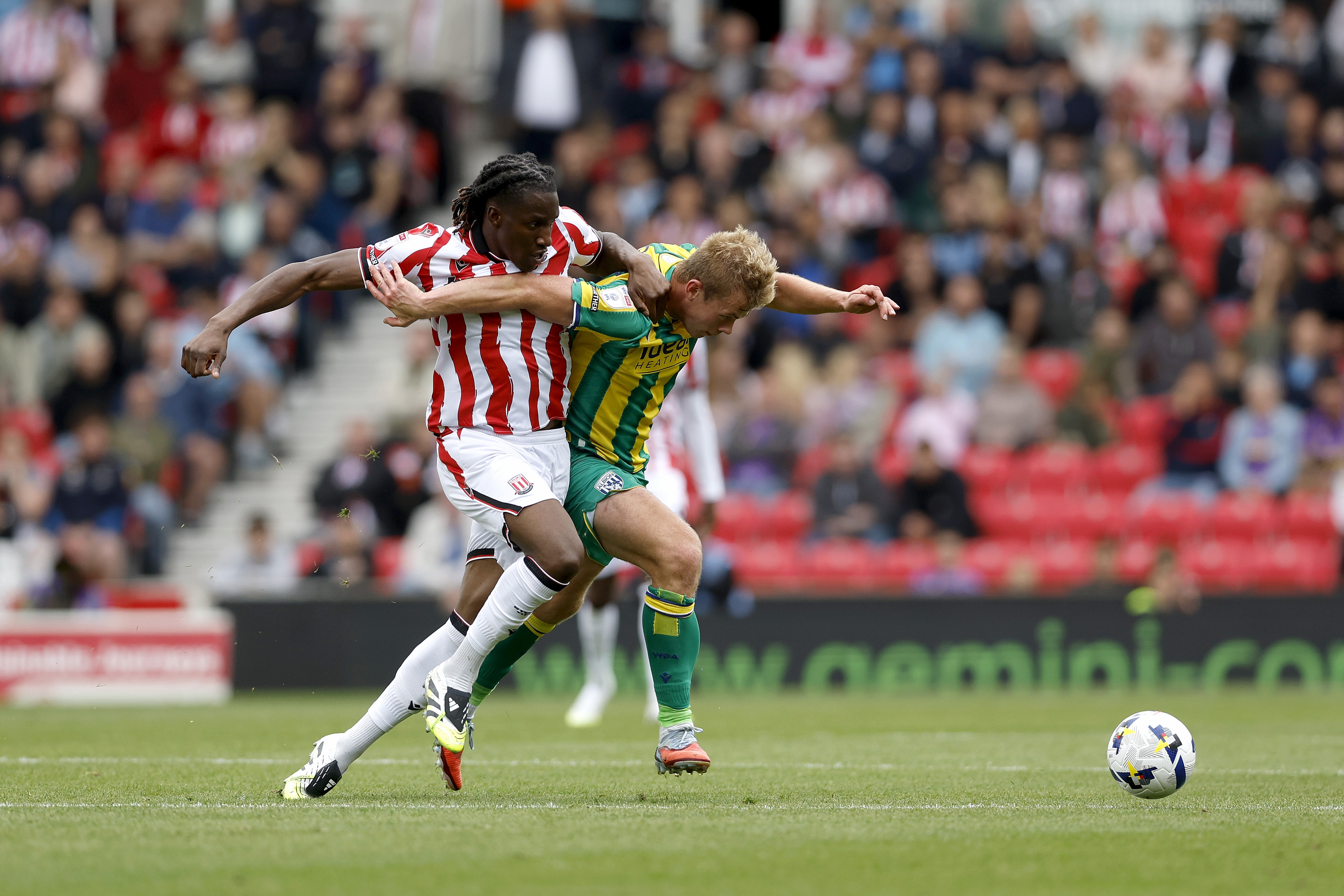 Aune Heggebø in action against Stoke 