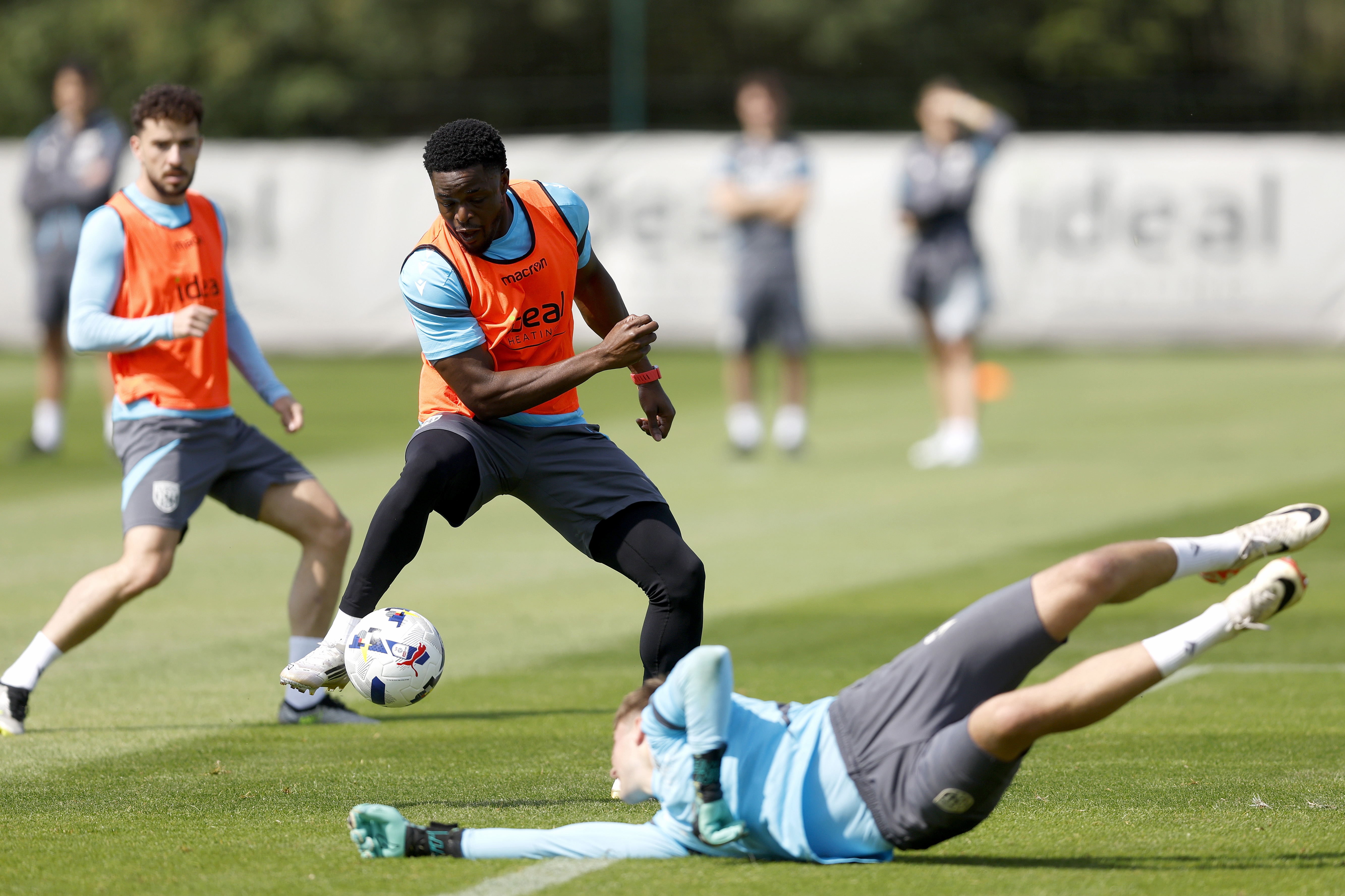 Albion players in training.