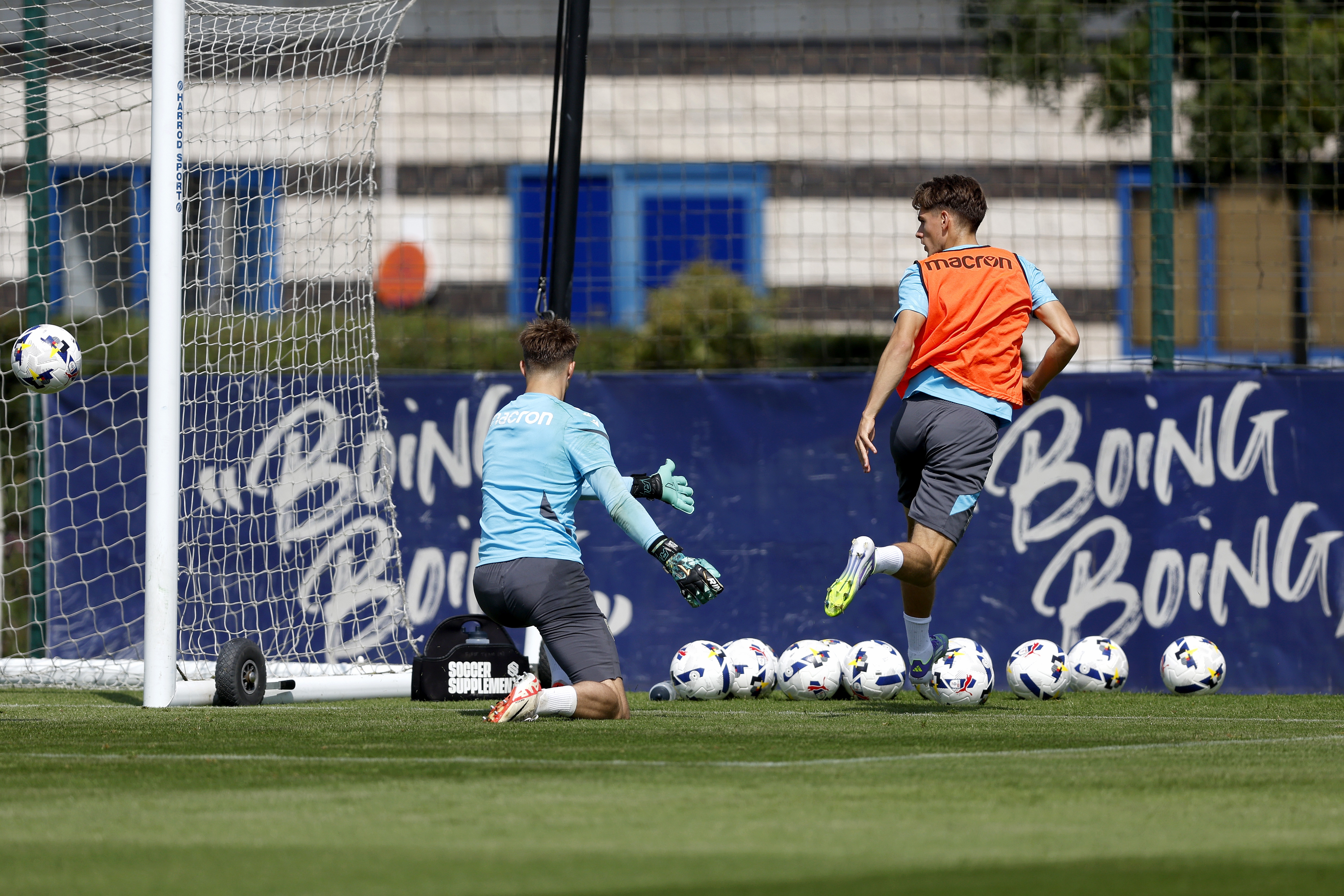 Albion players in training.