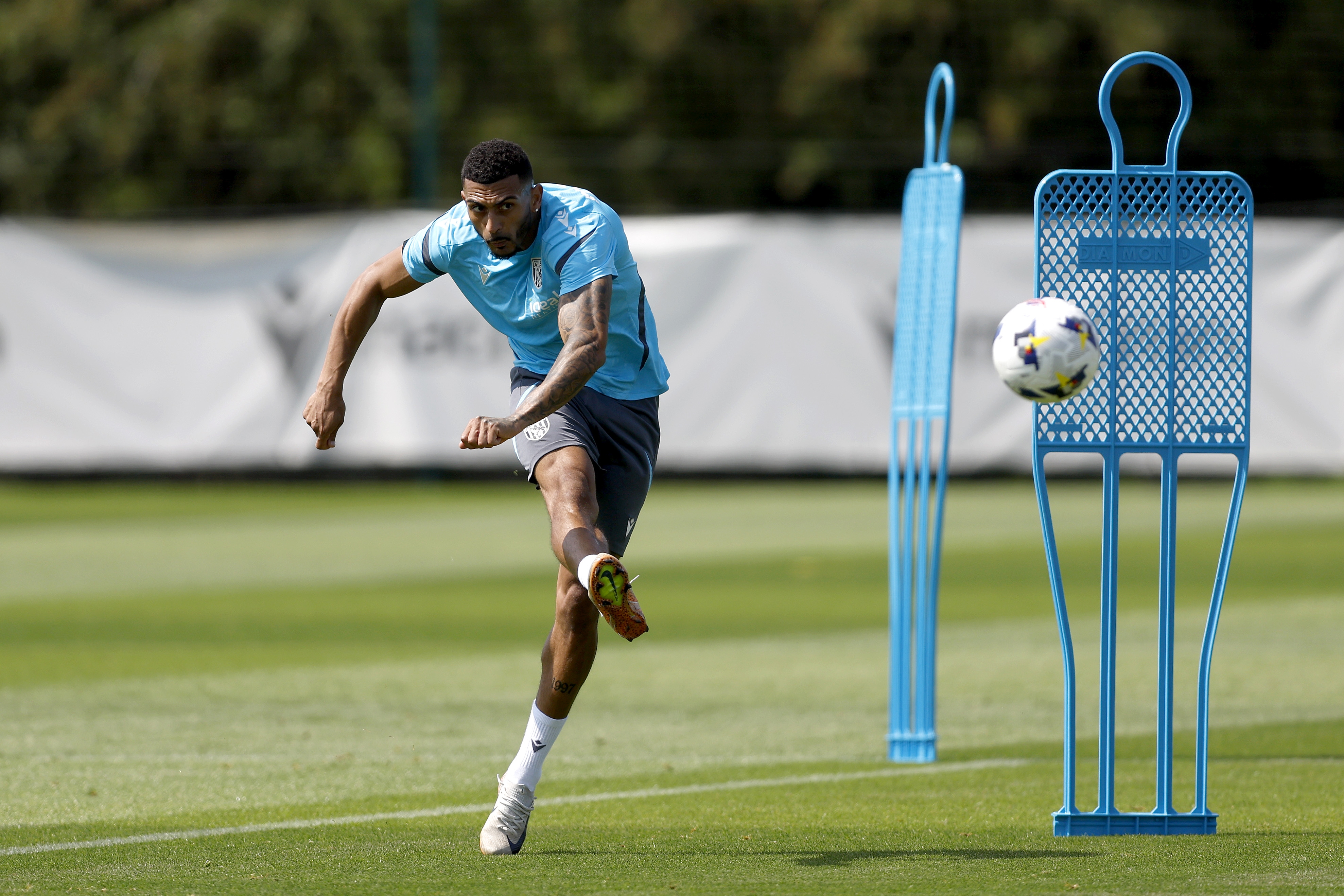 Albion players in training.