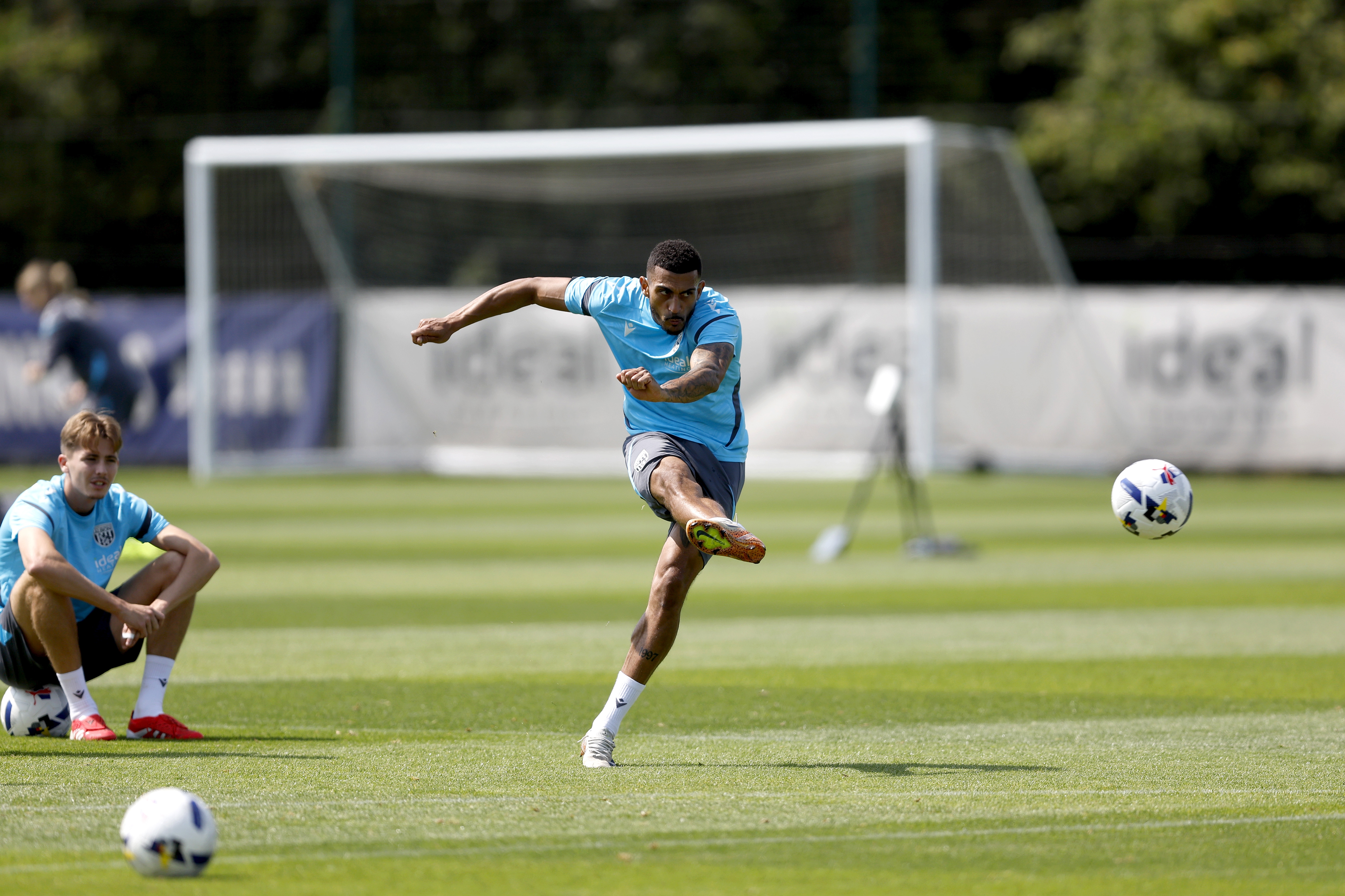 Albion players in training.