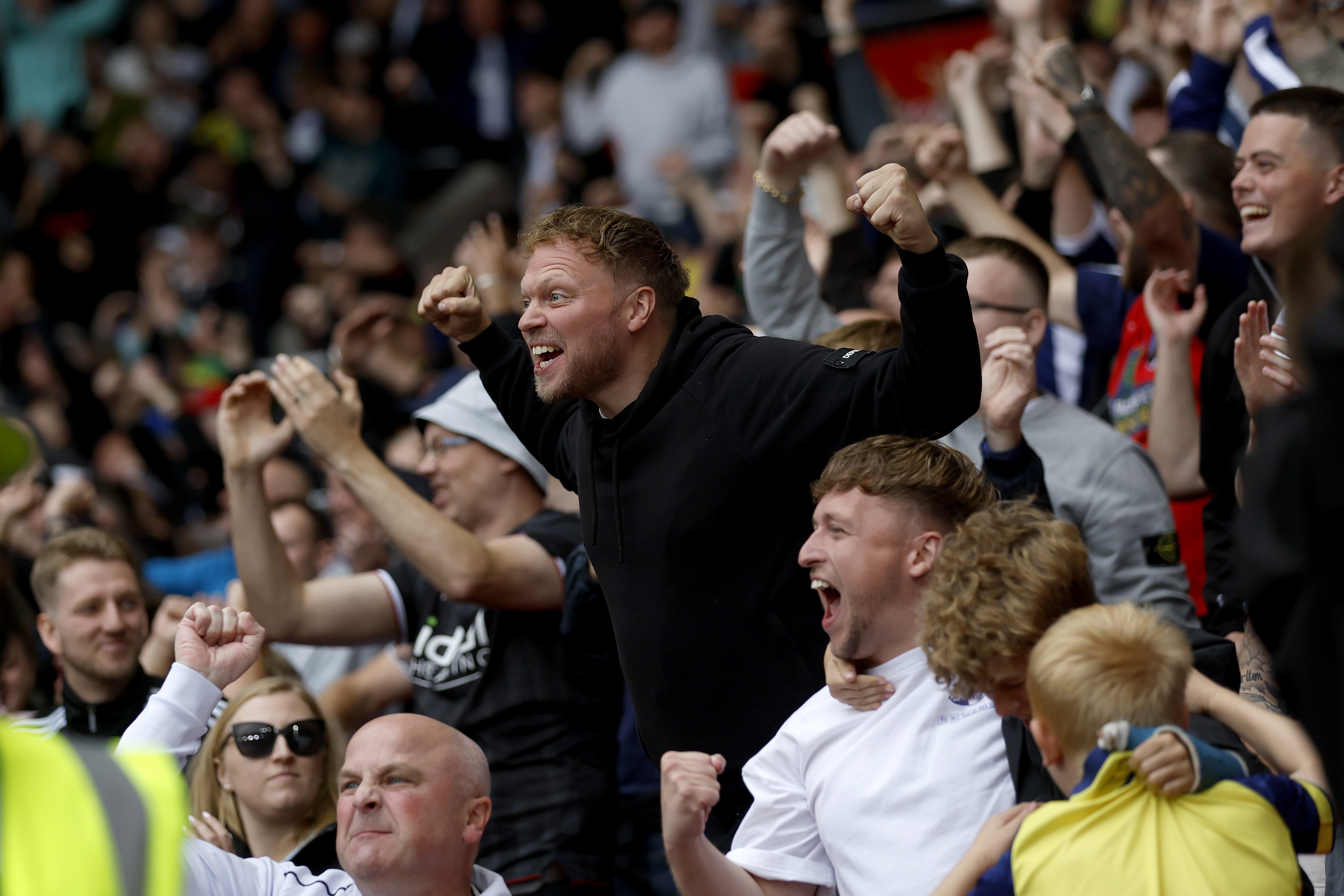 A general view of WBA fans at Stoke 