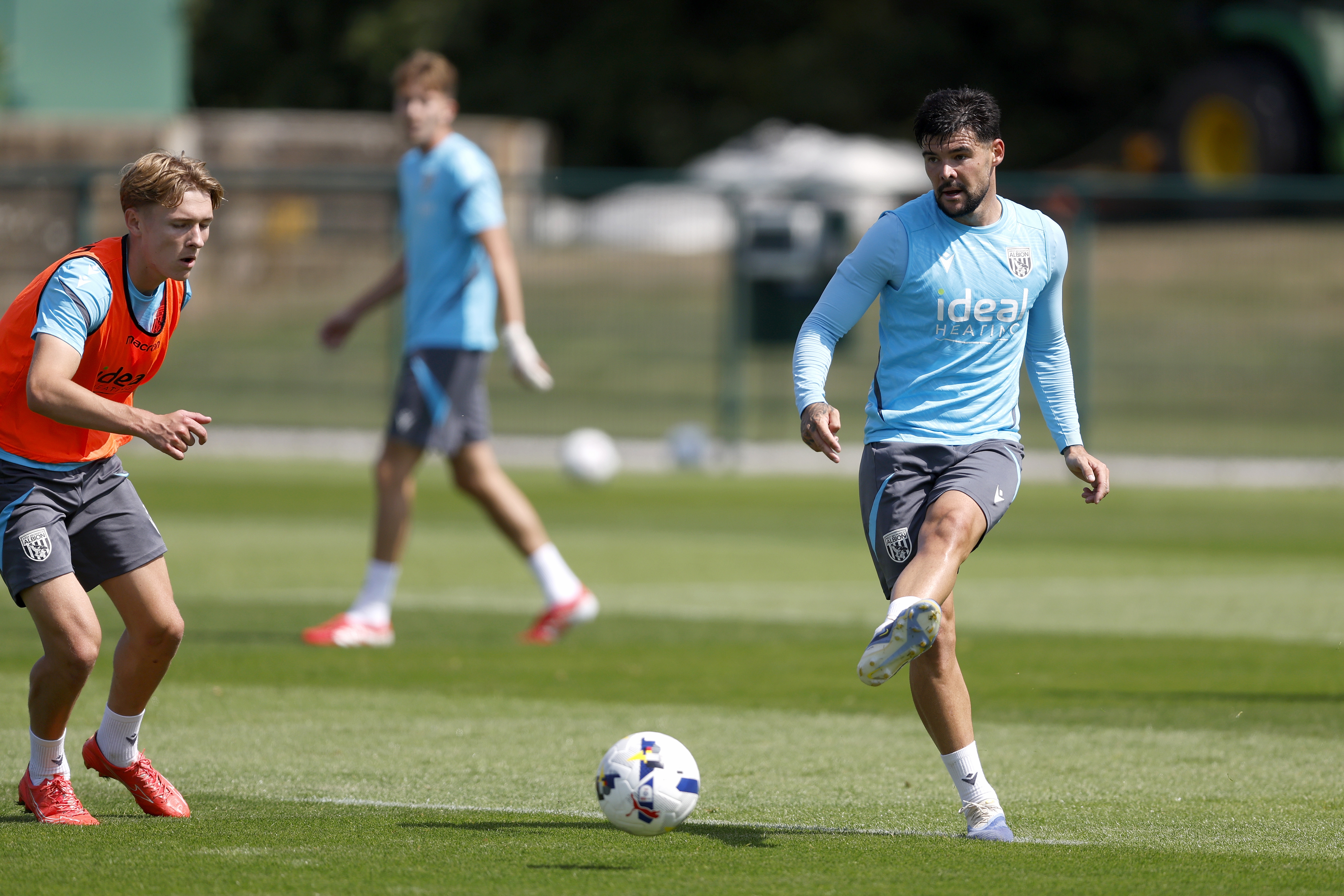 Albion players in training.