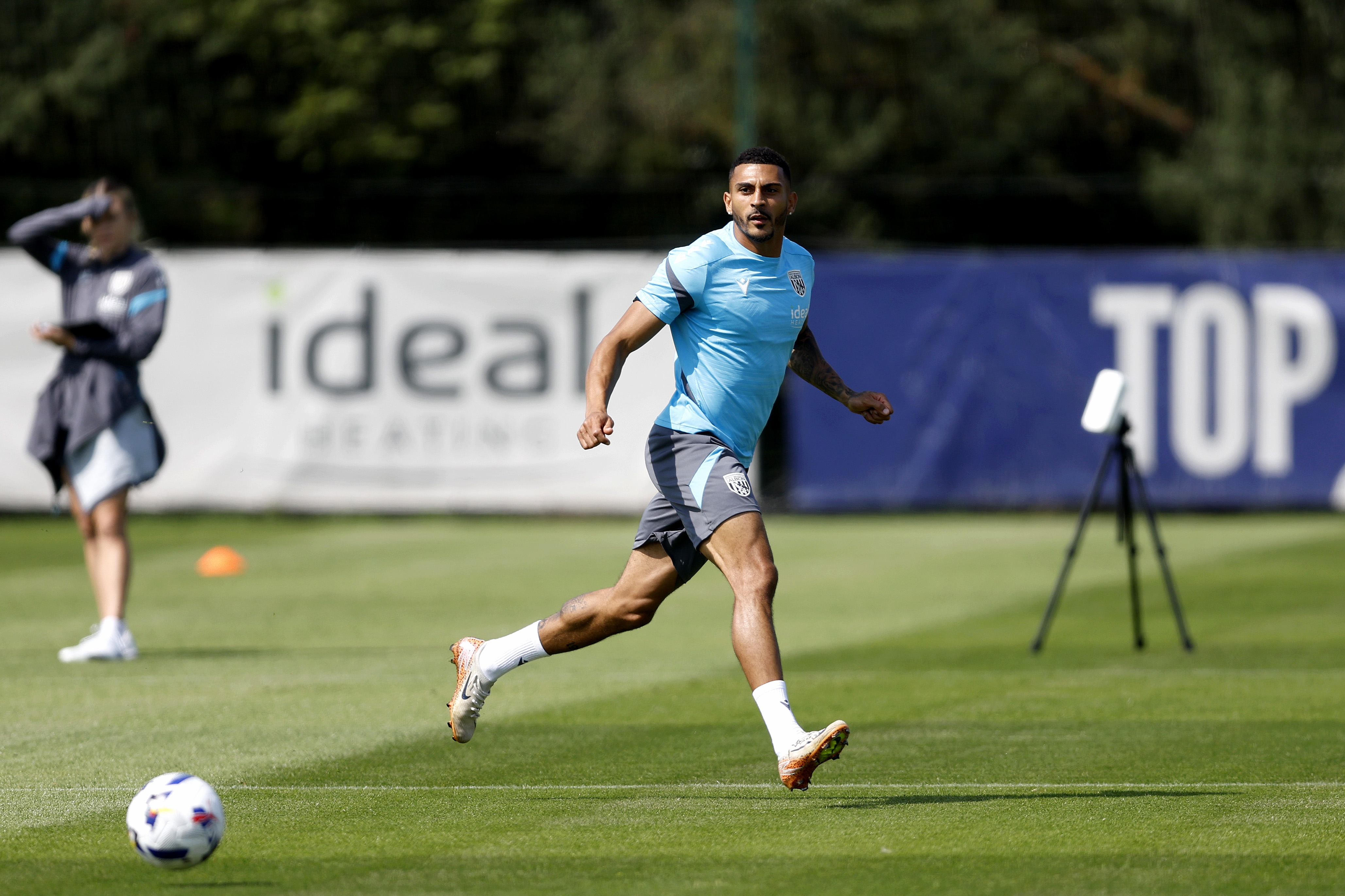 Albion players in training.