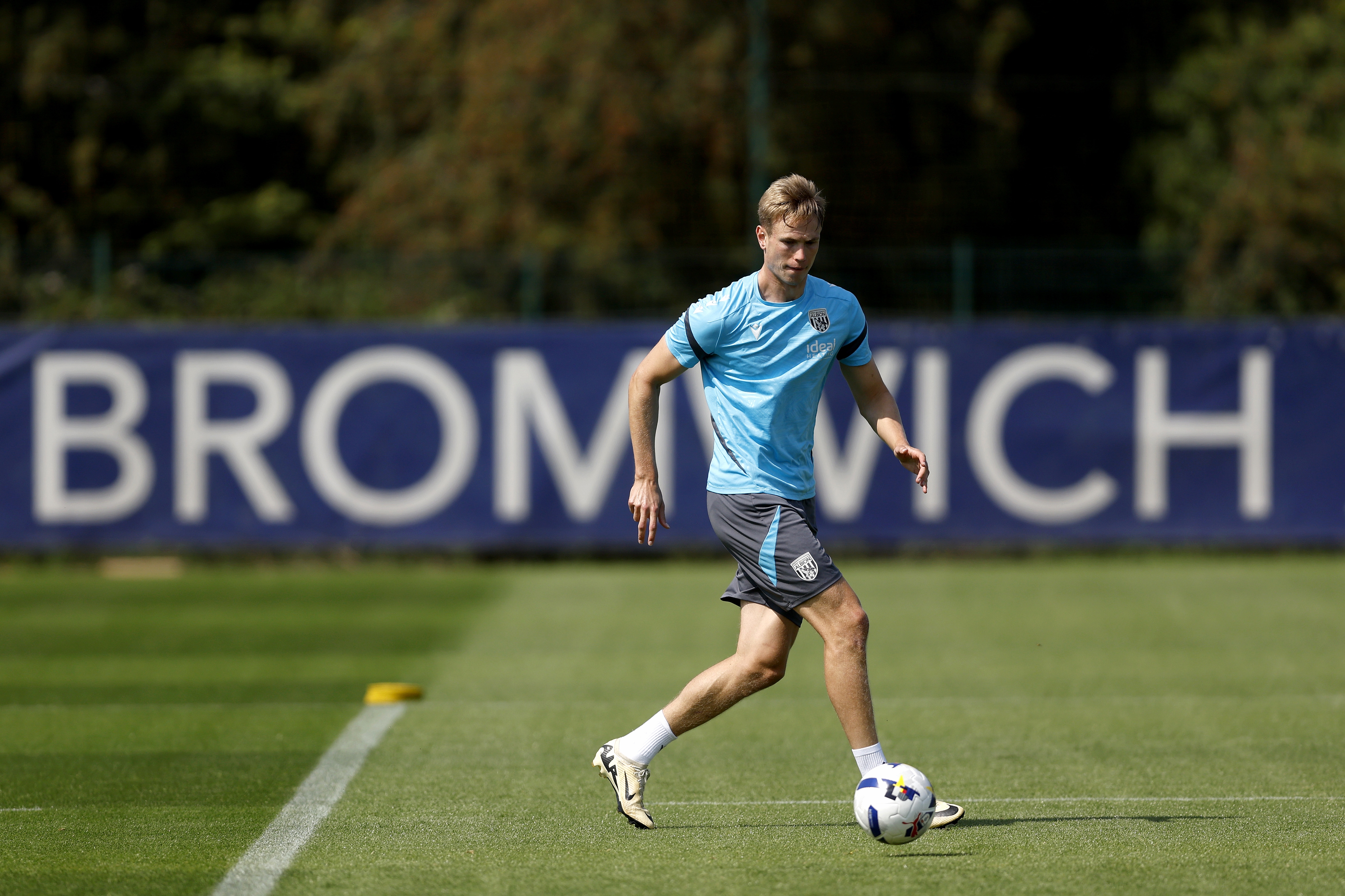 Albion players in training.