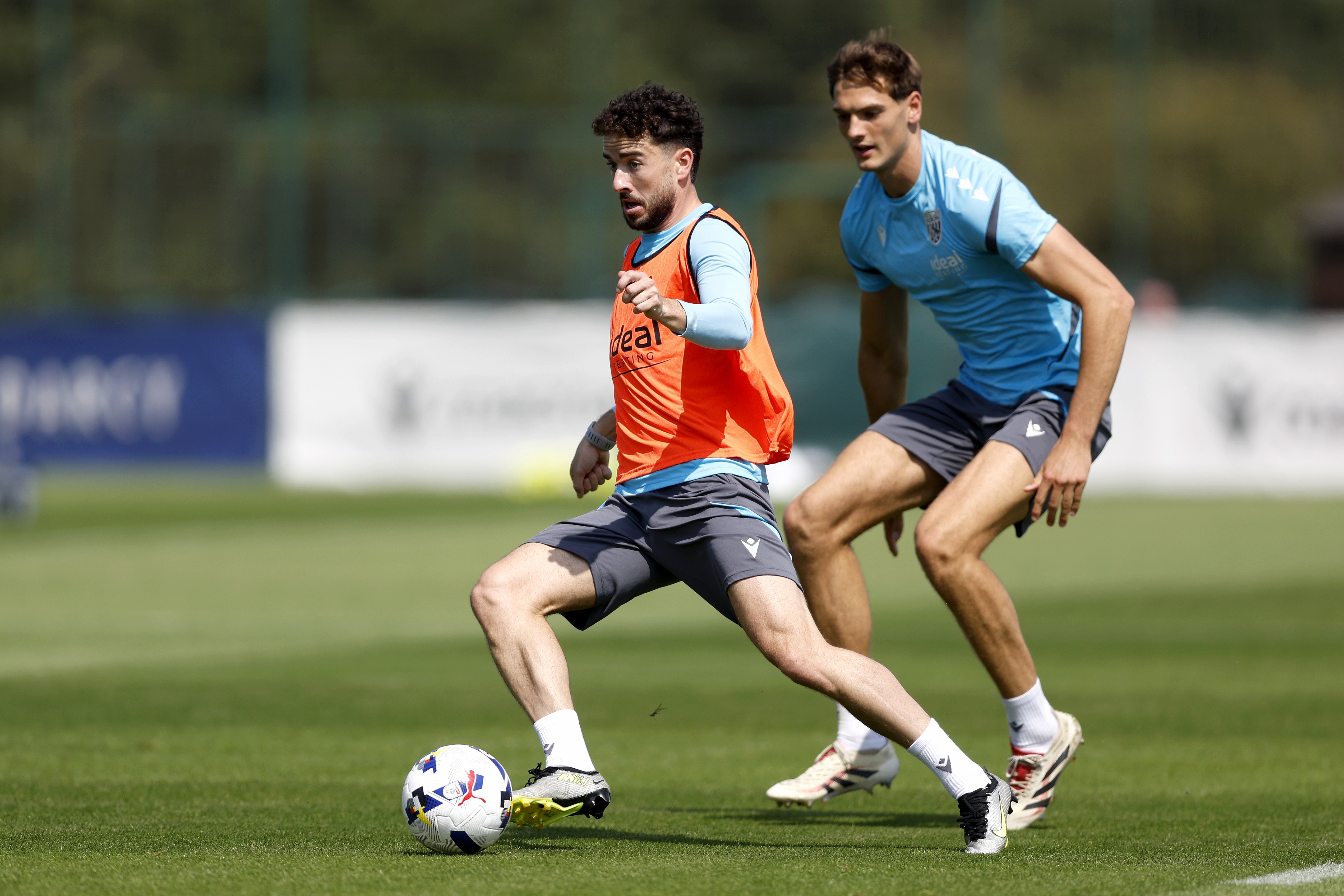 Albion players in training.