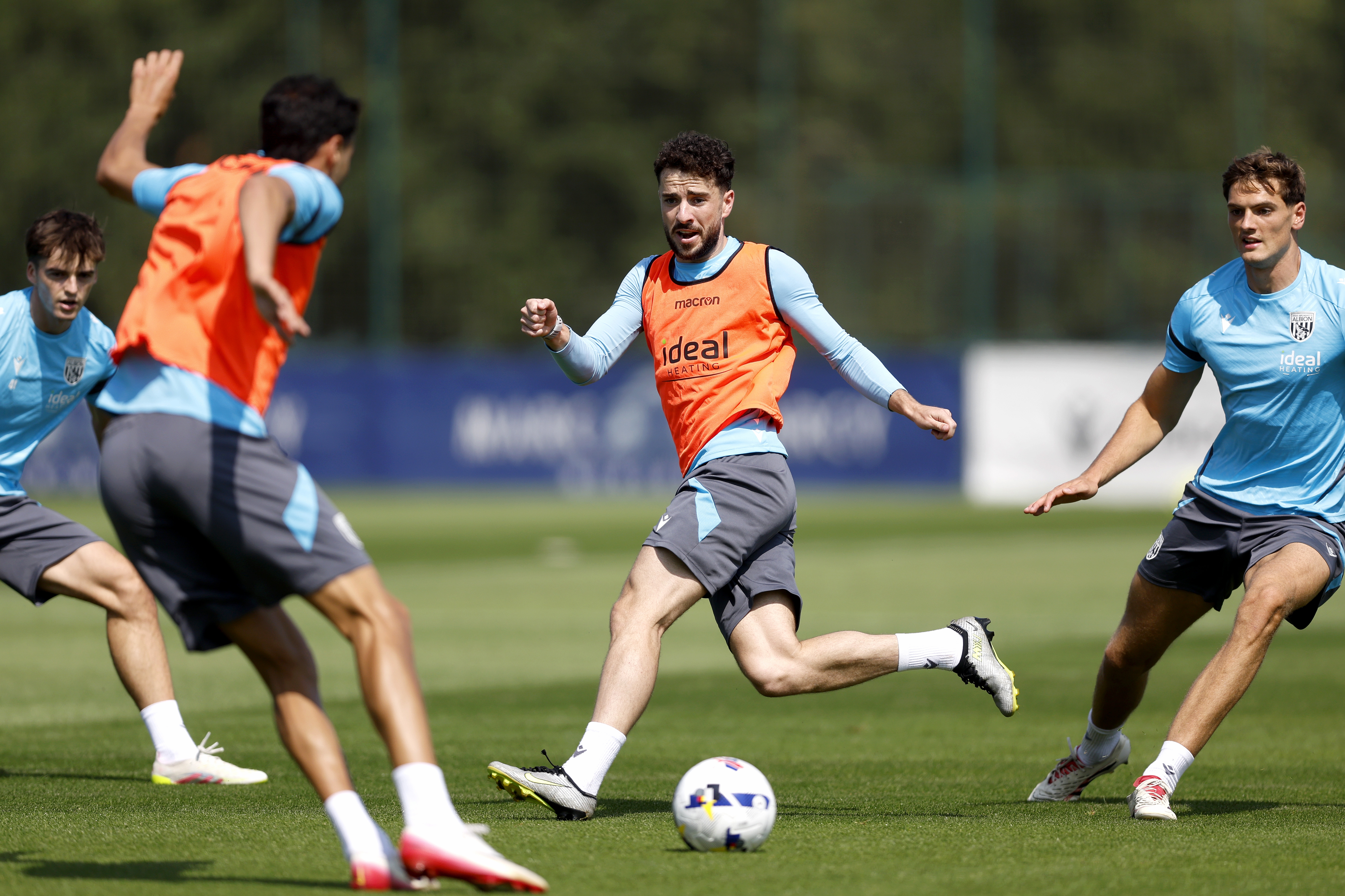 Albion players in training.