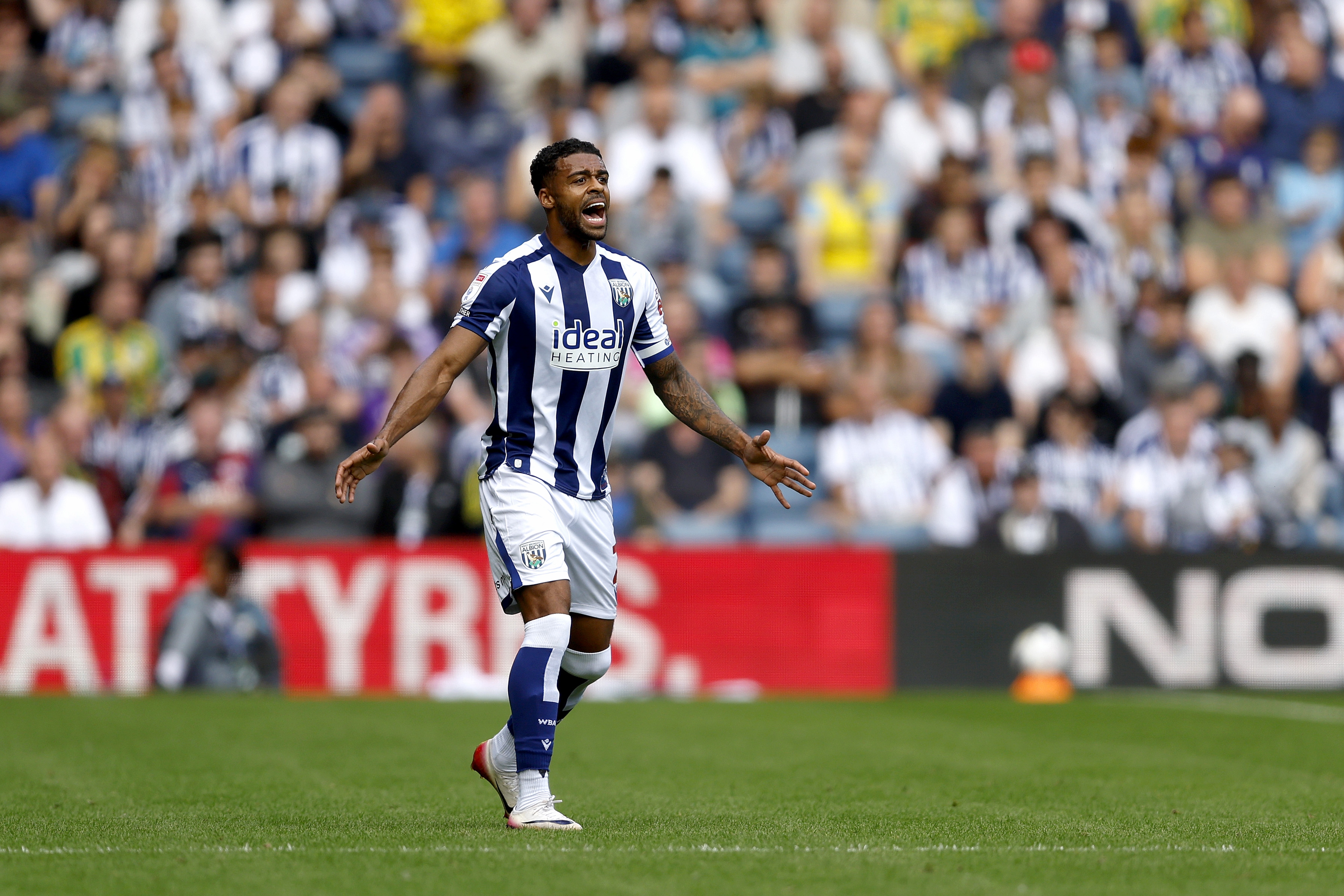Darnell Furlong in action against Blackburn 