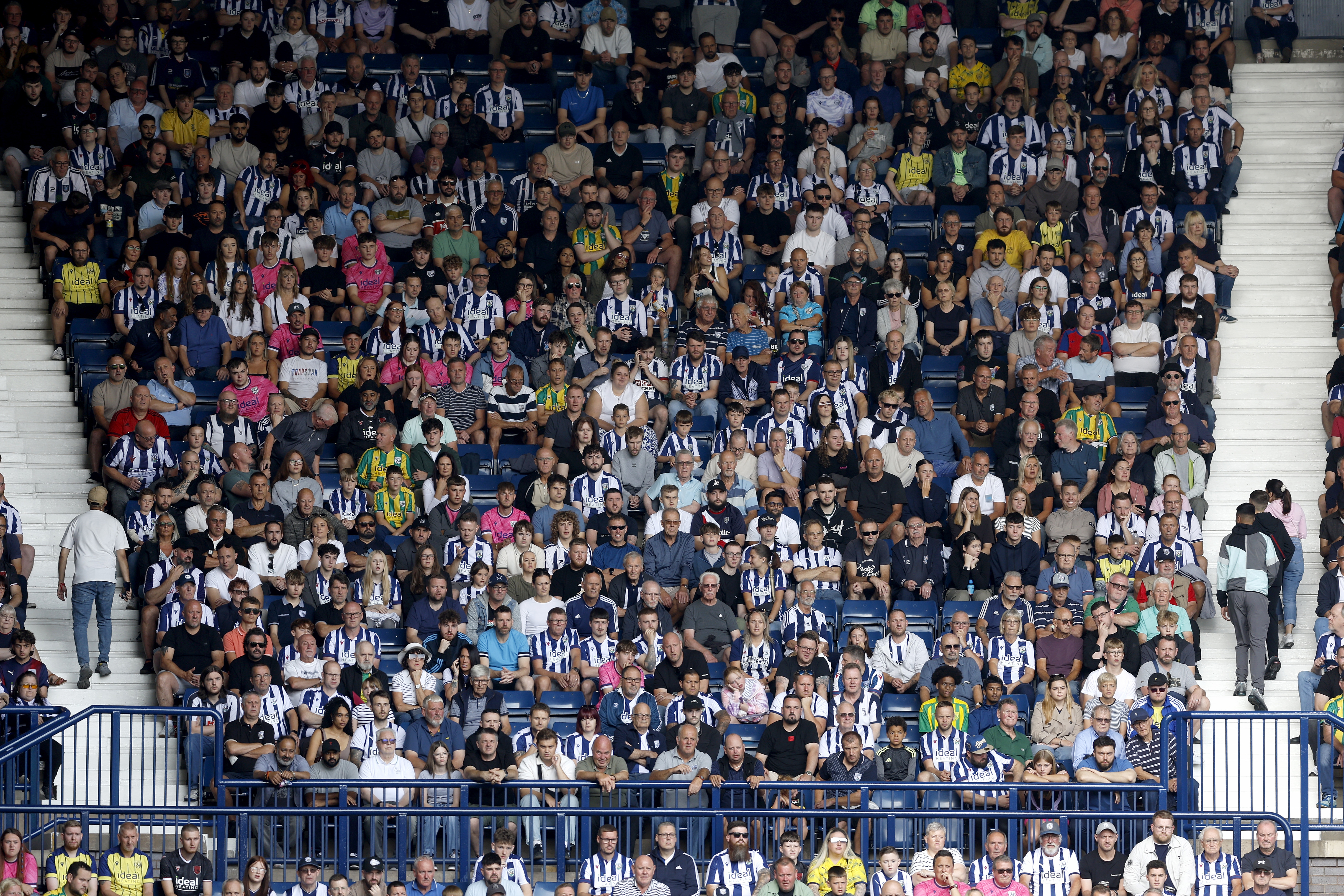 A general view of Albion fans at The Hawthorns against Blackburn
