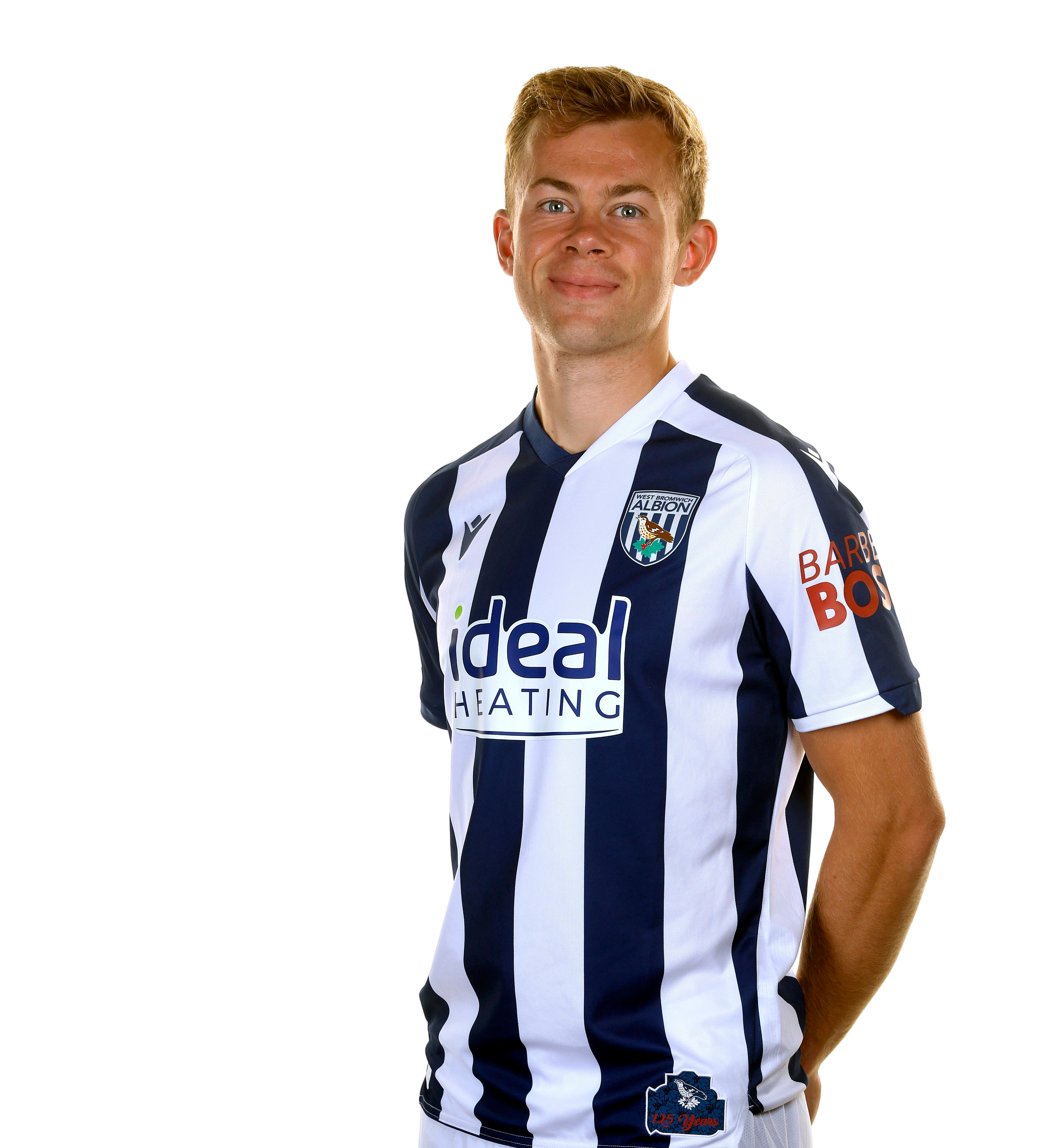 A photo of Albion striker Aune Heggebø in the 2025/26 home kit