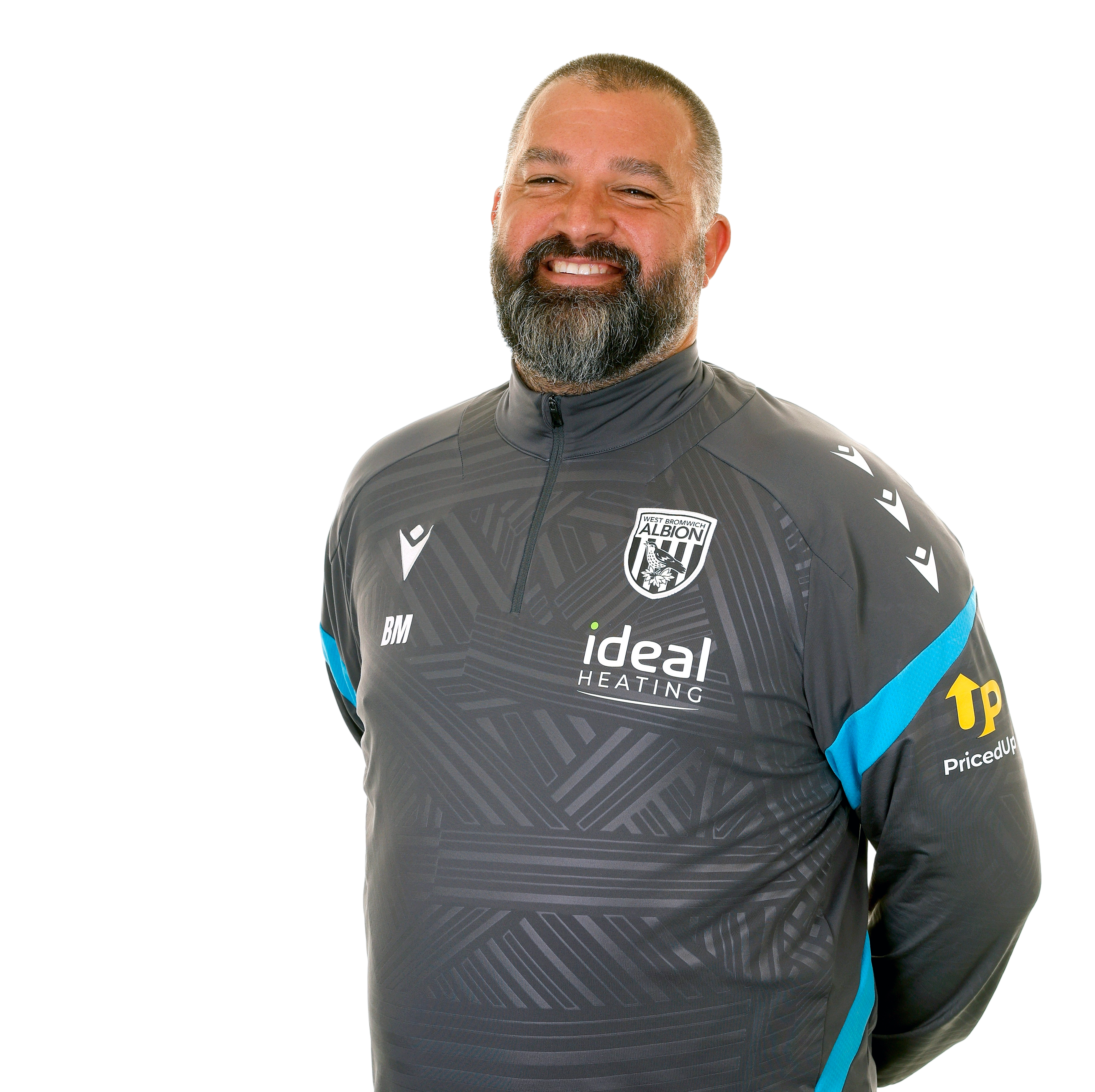 A photo of Albion goalkeeper coach Boaz Myhill in the 2025/26 grey training kit