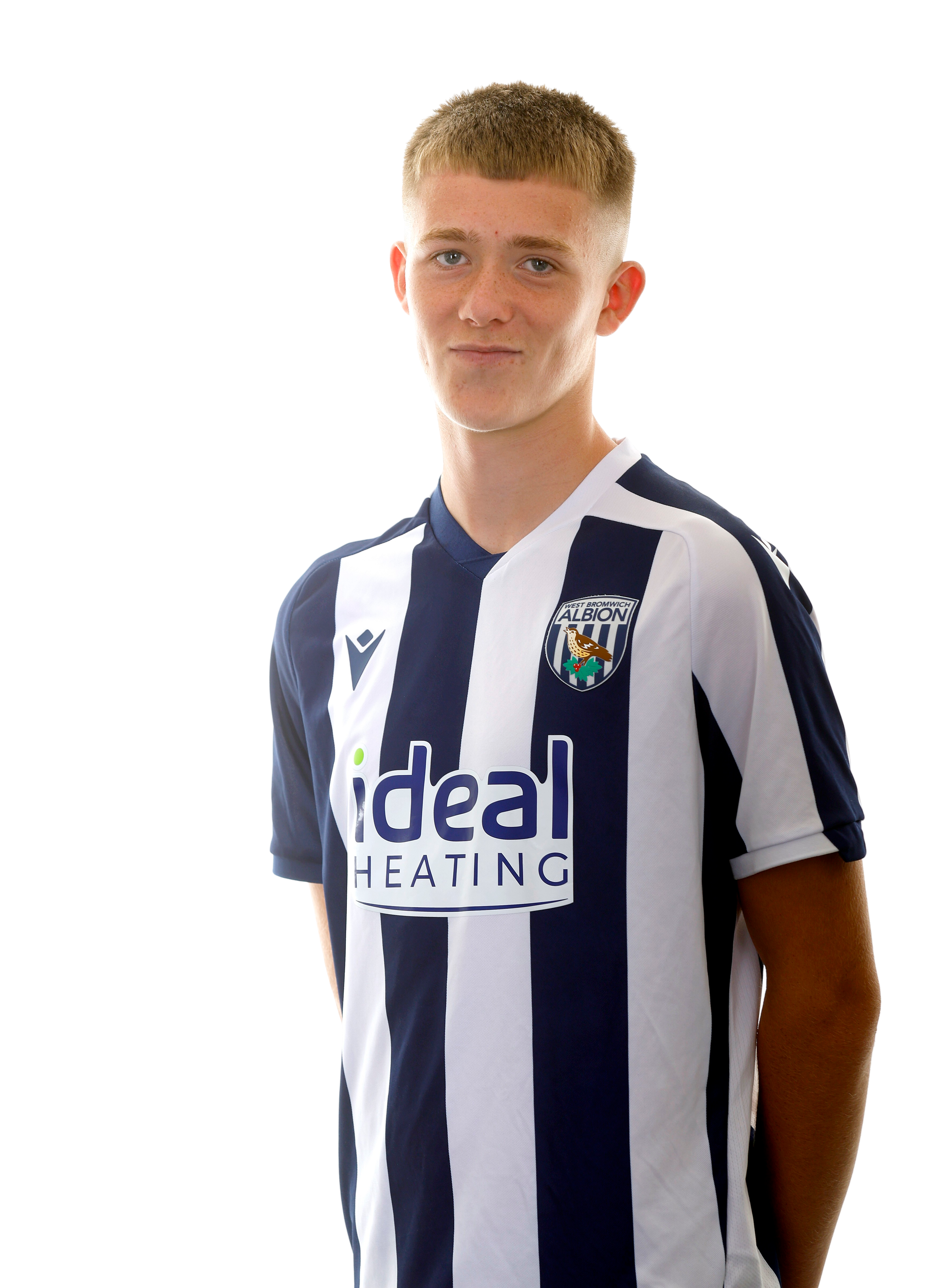 A photo of U18 midfielder Ryan Colesby in the 2025/26 home kit
