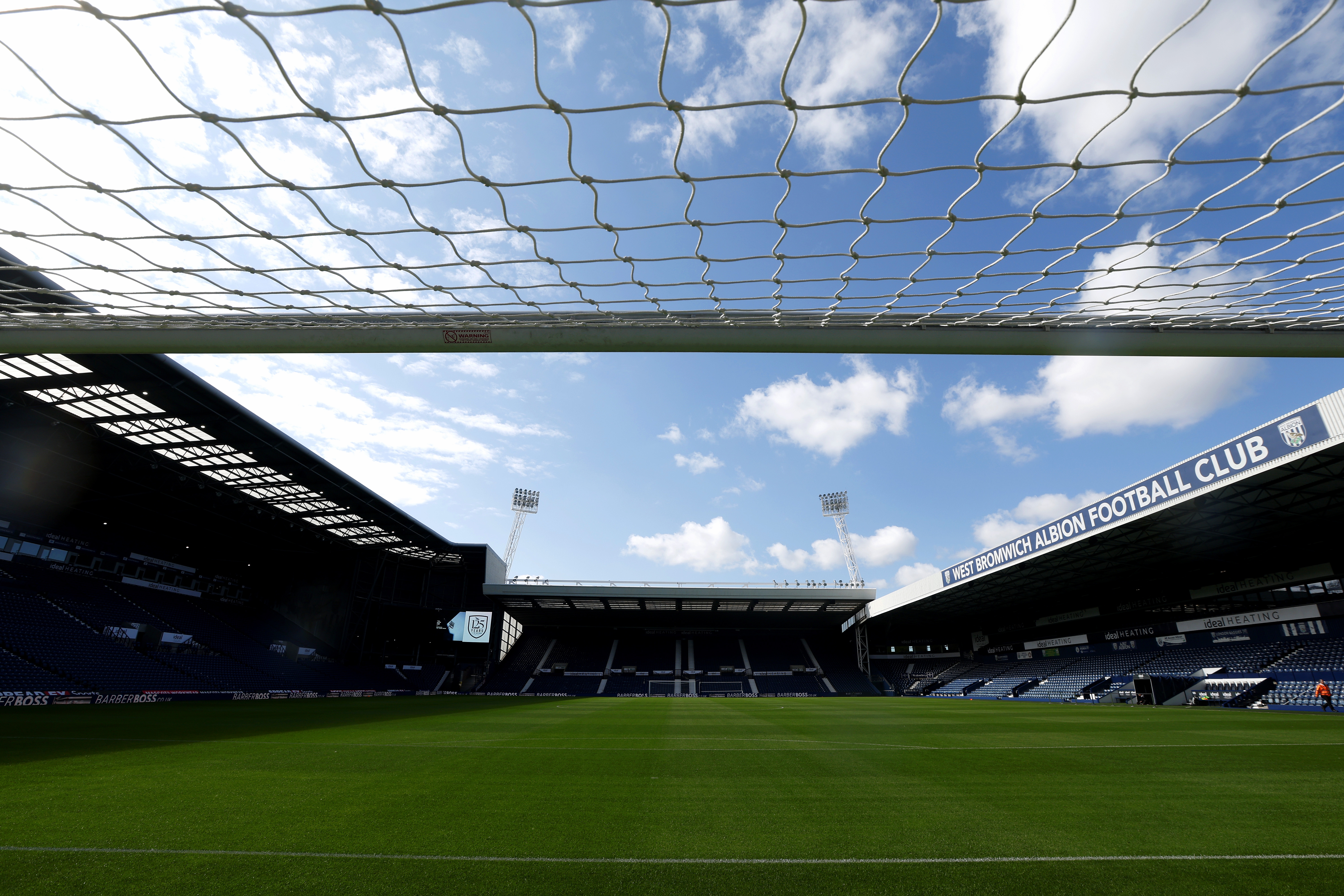 A general view of The Hawthorns from the Brummie Road End looking out towards the Smethwick End