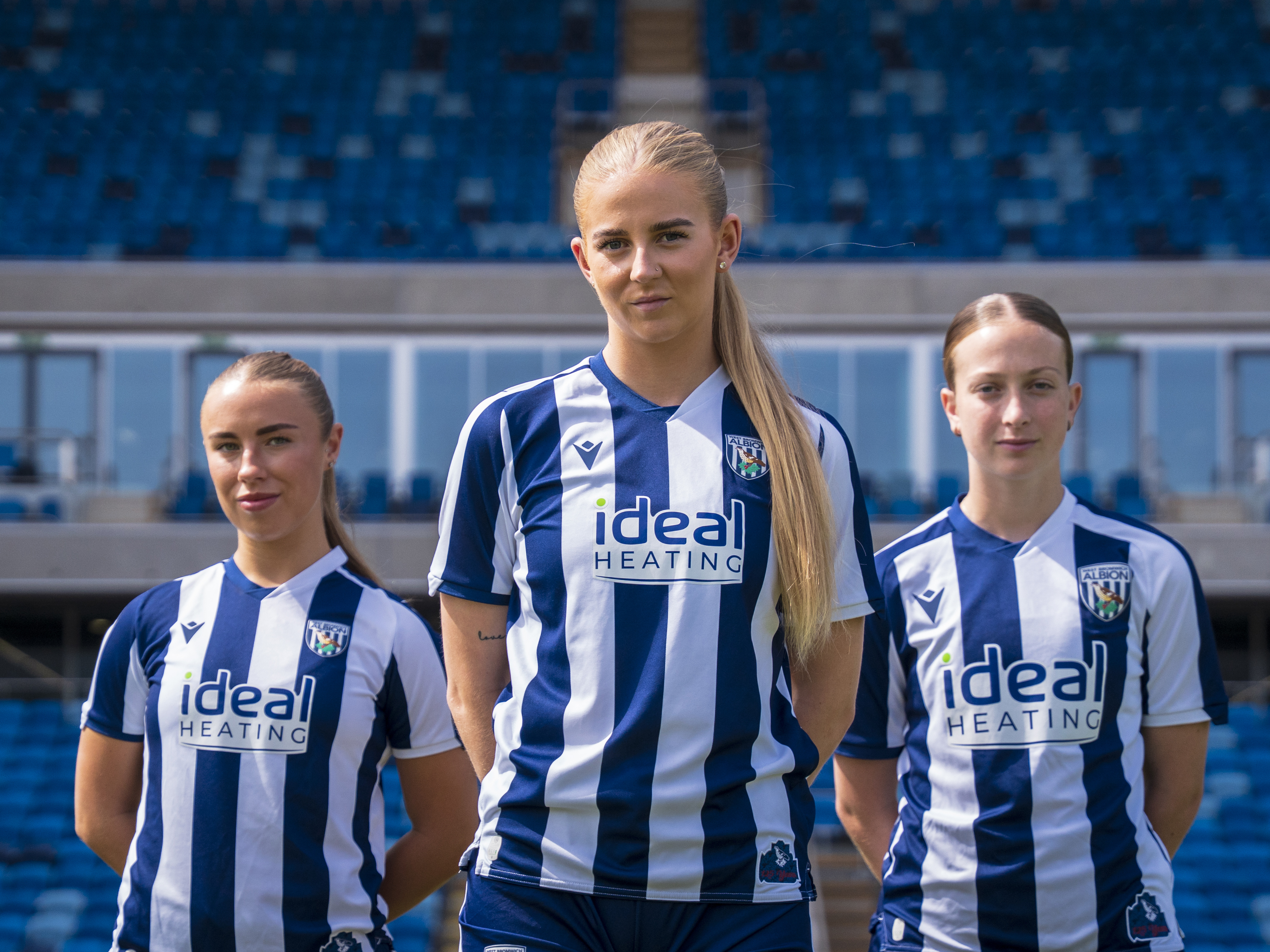 An image of Rhianne Oakley, Seren Watkins and Molly Kehoe at the Alexander Stadium