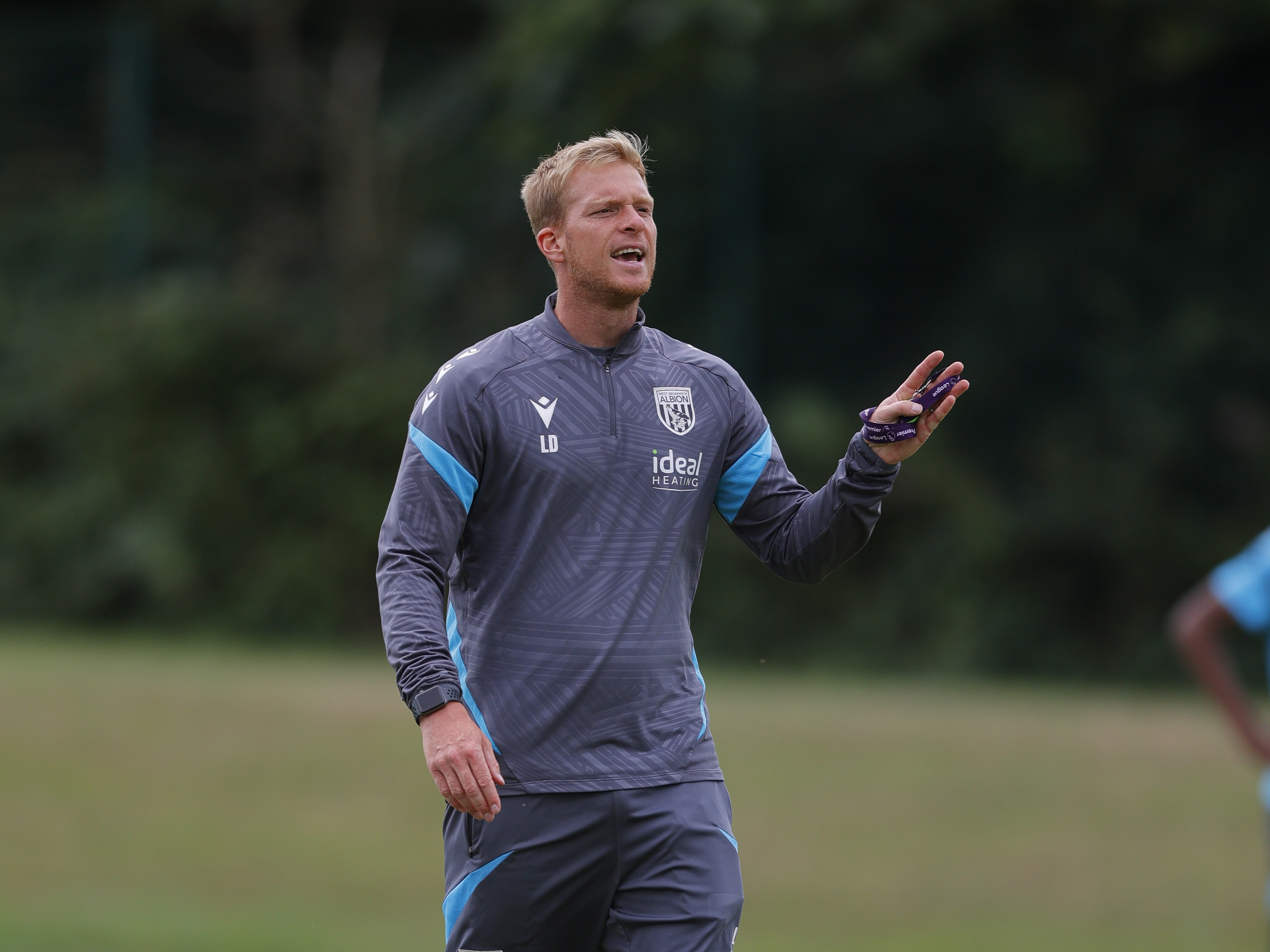 A photo of Albion coach Leigh Downing in training