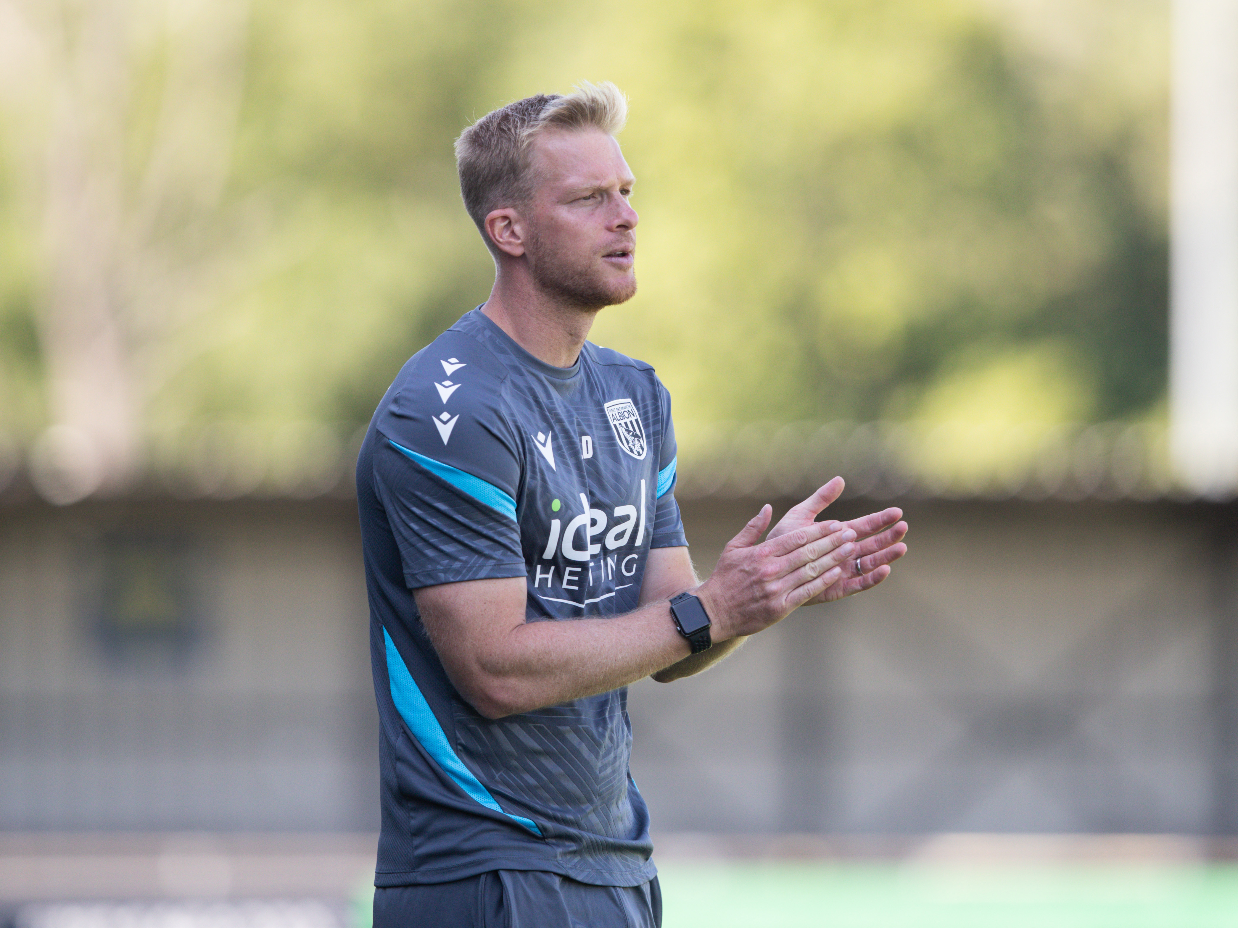 A photo of Albion U21 coach Leigh Downing