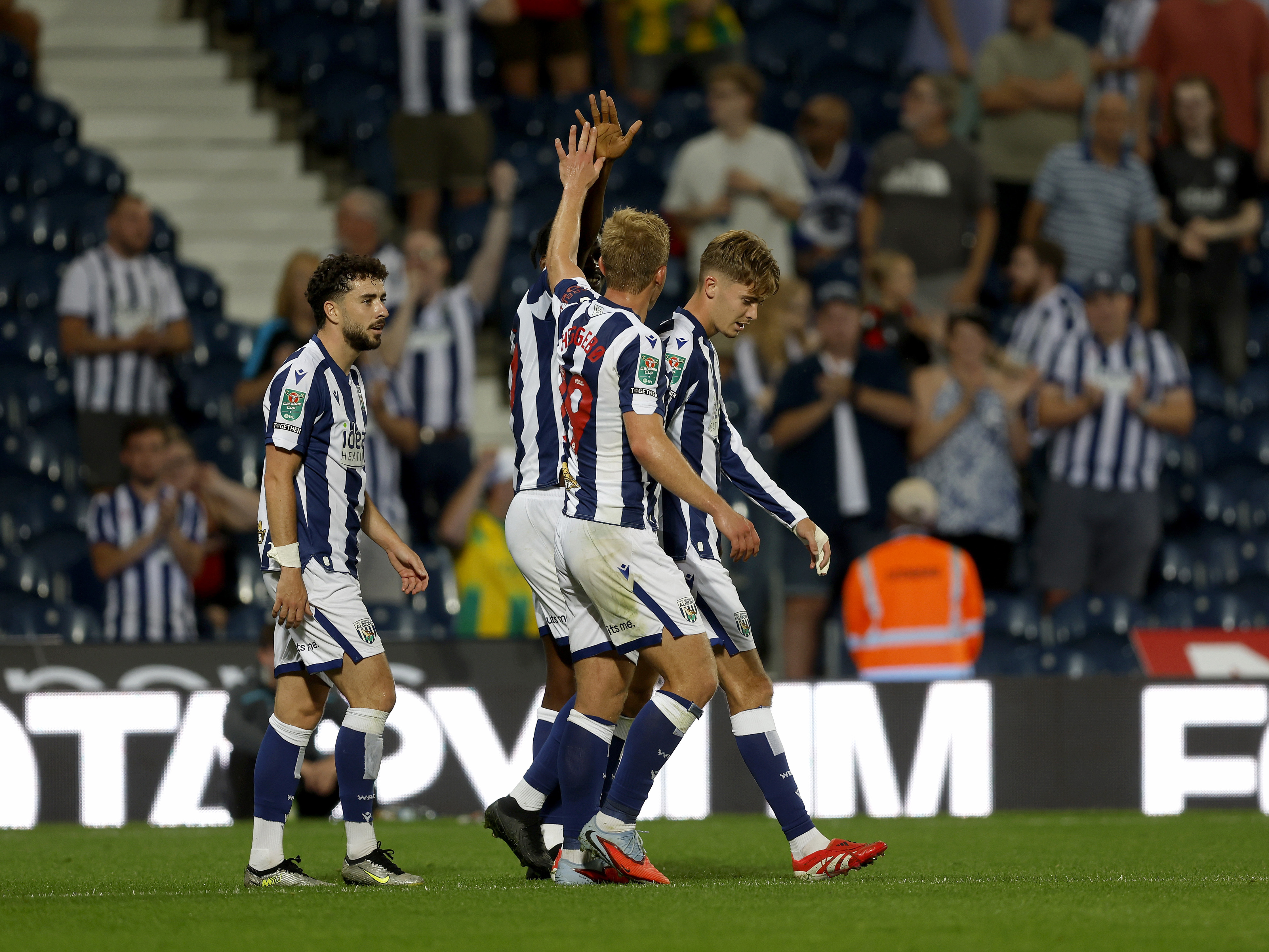 An image of Heggebo's celebration after his goal against Derby