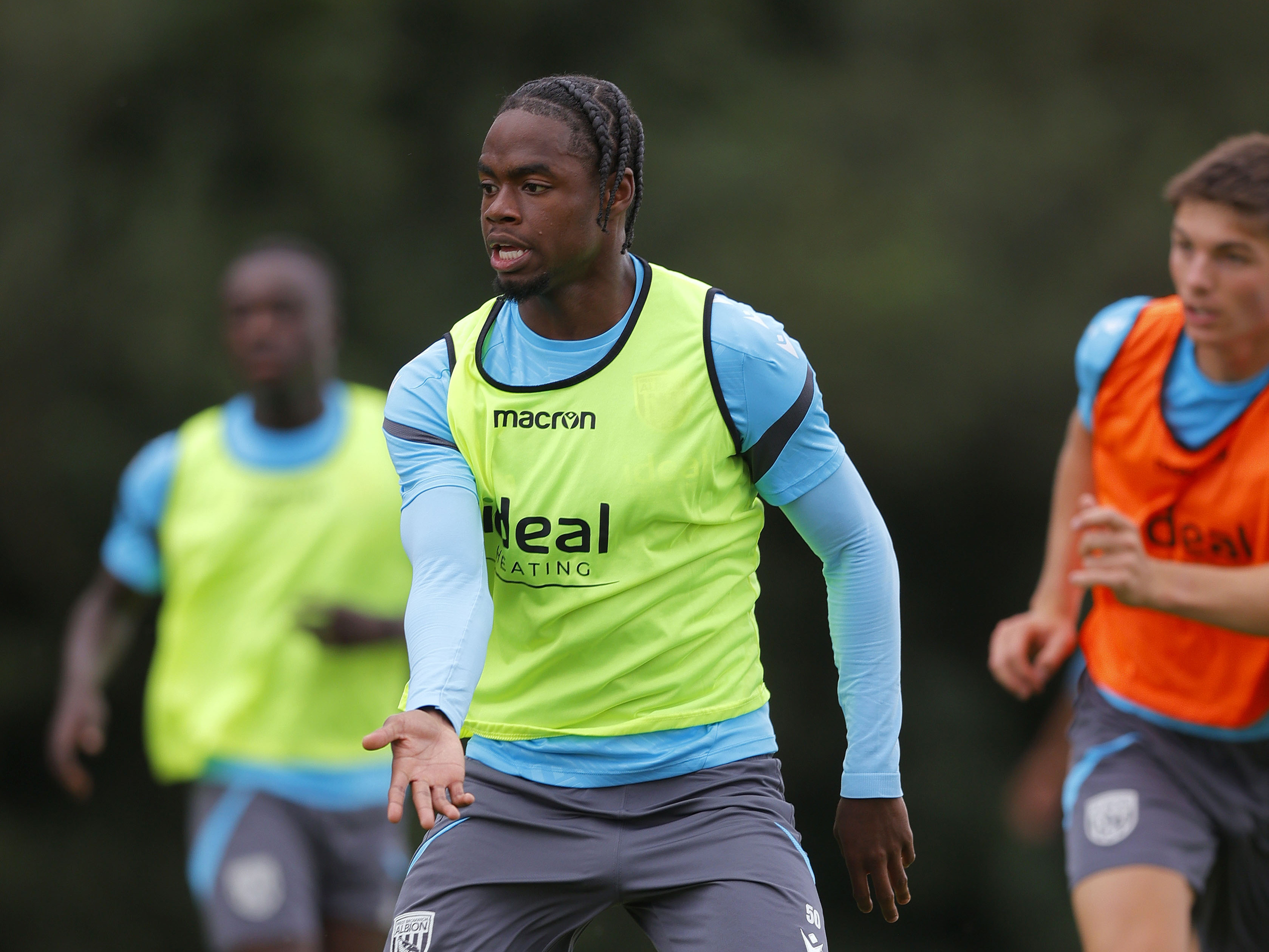 A photo of Albion u21 attacker Akeel Higgins in training