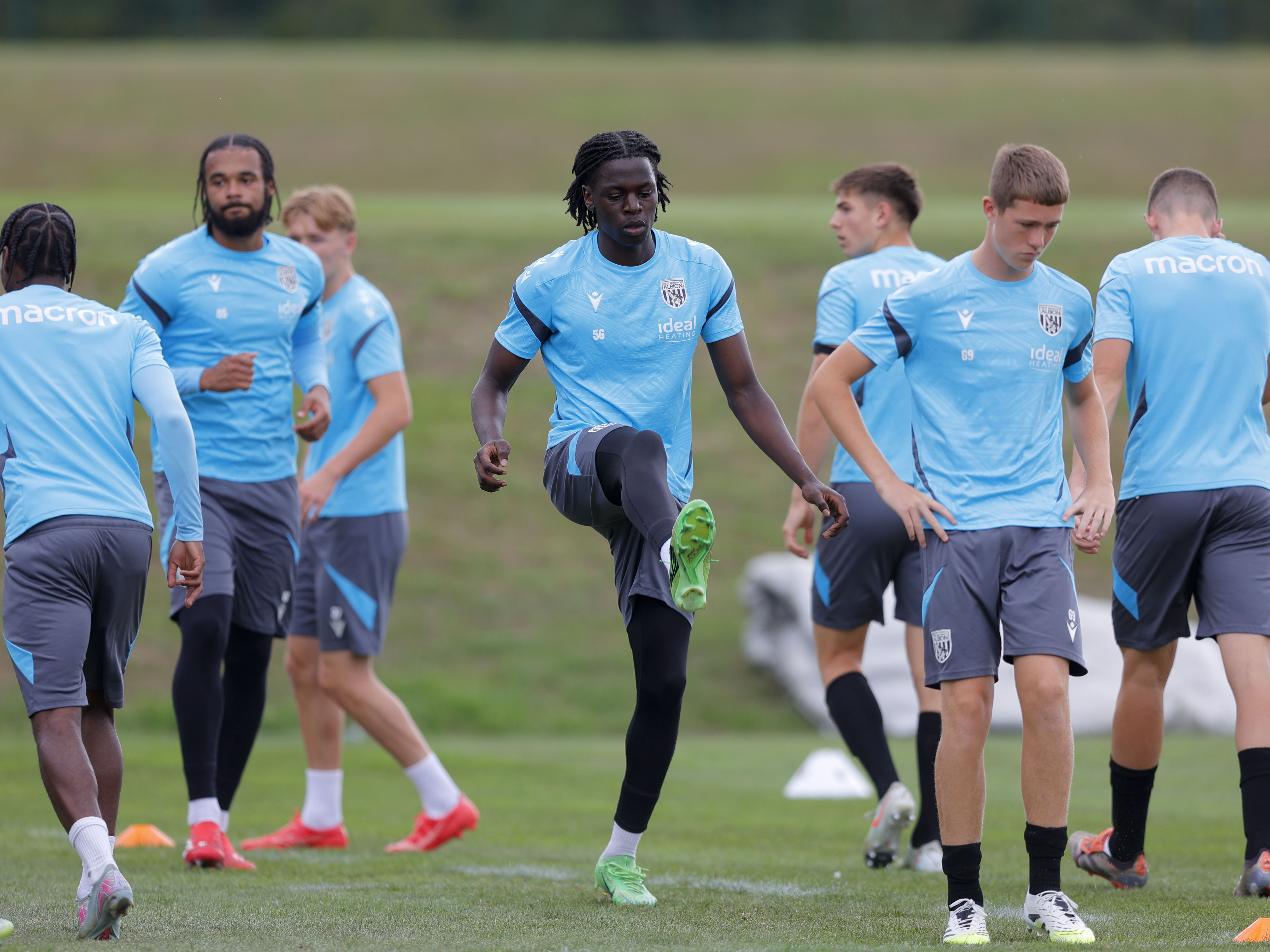 A photo of Albion U21 striker Torin Ntege in the 2025/26 training kit