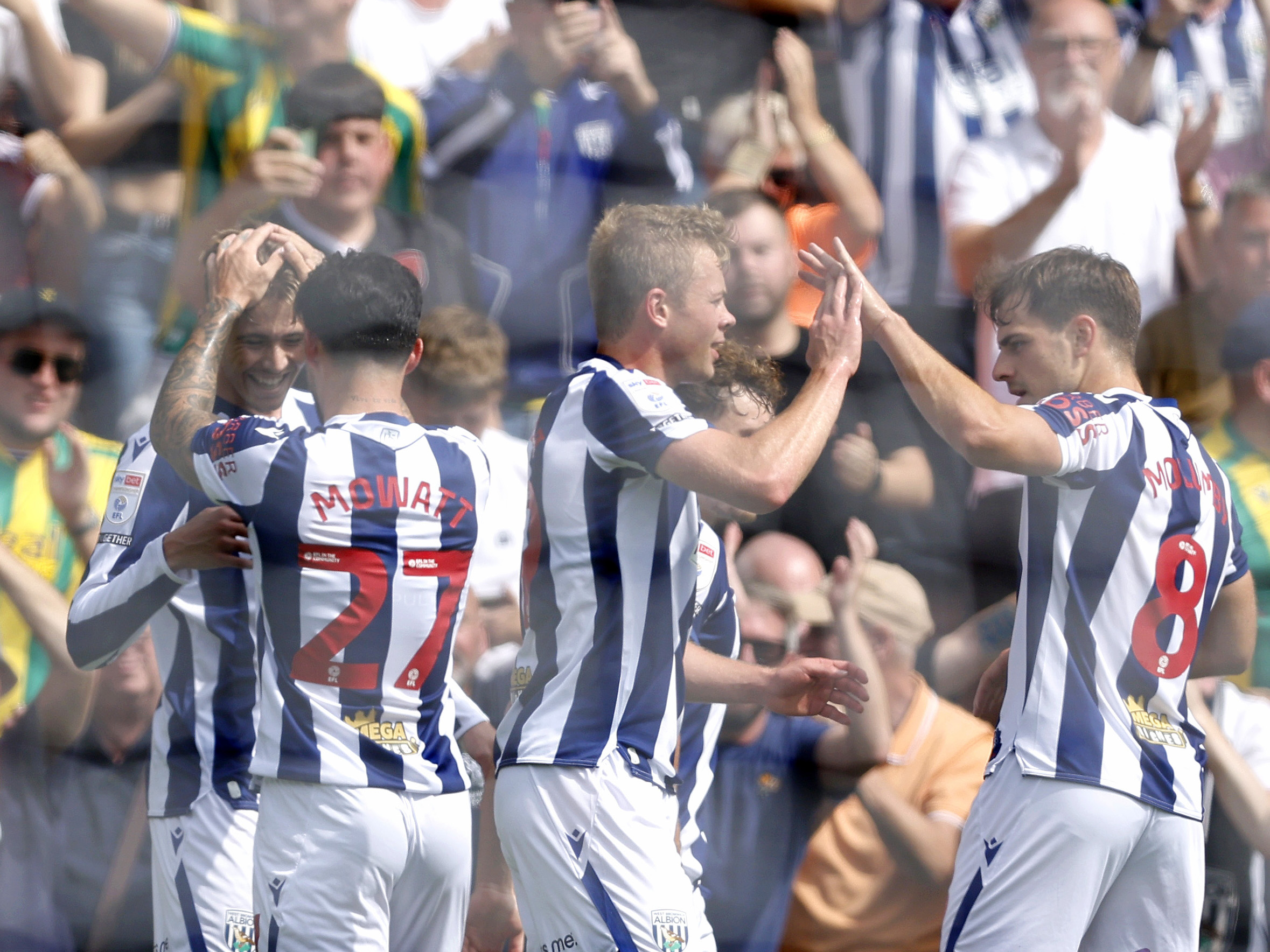 An image of Isaac Price celebrating a goal against Wrexham