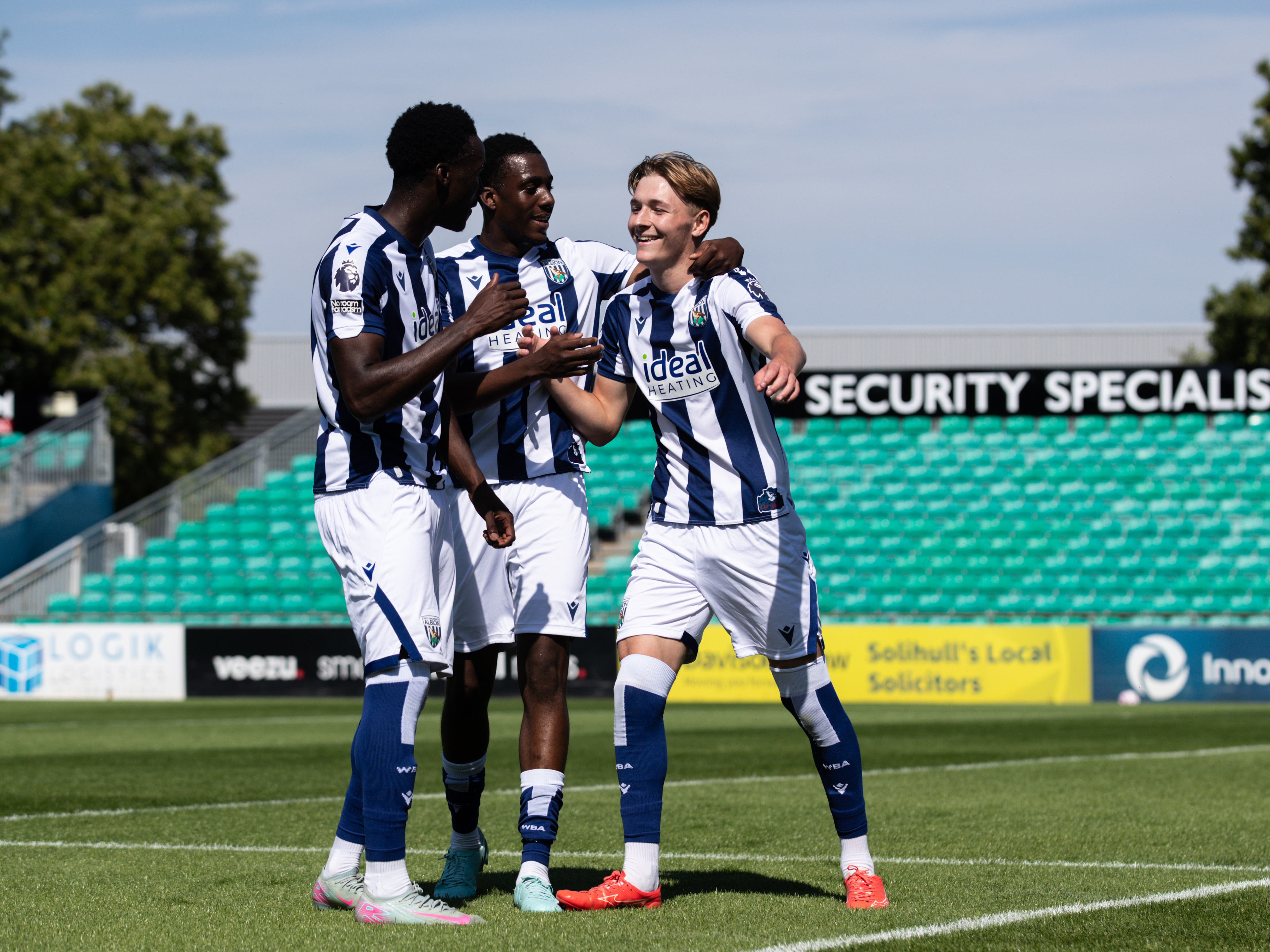 A photo of PL2 match against Aston Villa showing ollie Bostock scoring a goal
