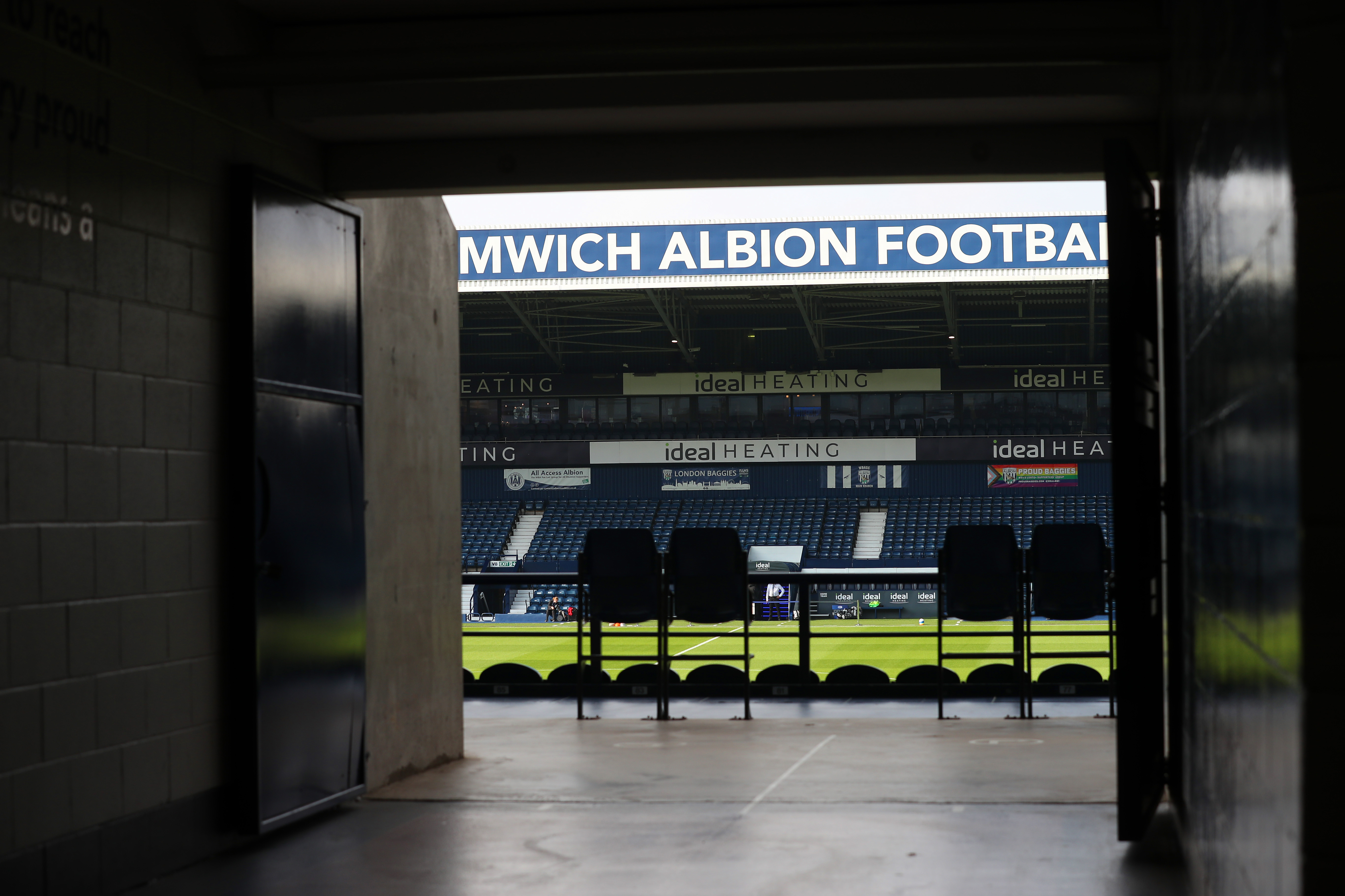 A view of The Hawthorns looking through one of the gangways