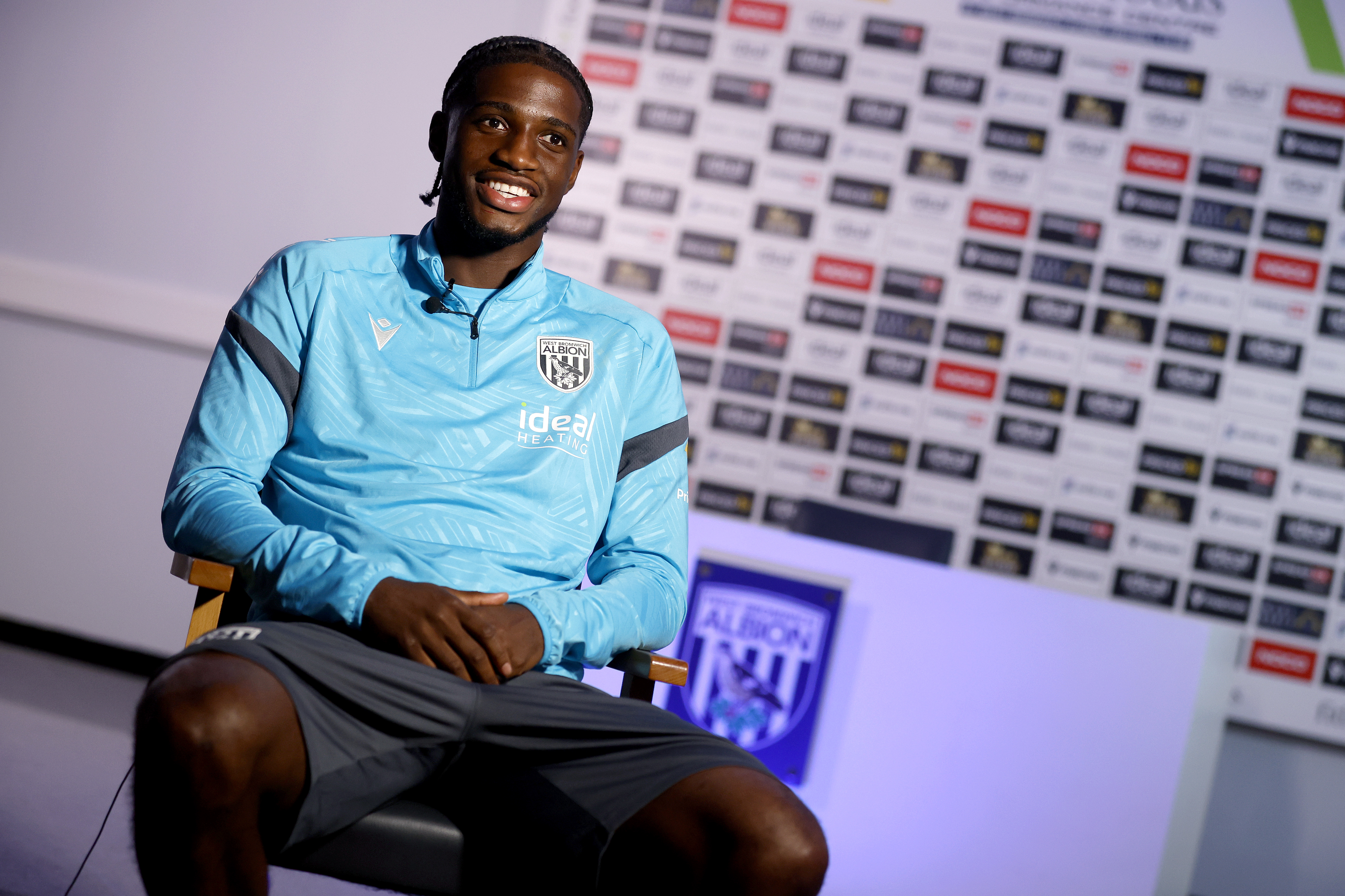 Samuel Iling-Junior being interviewed by WBA TV