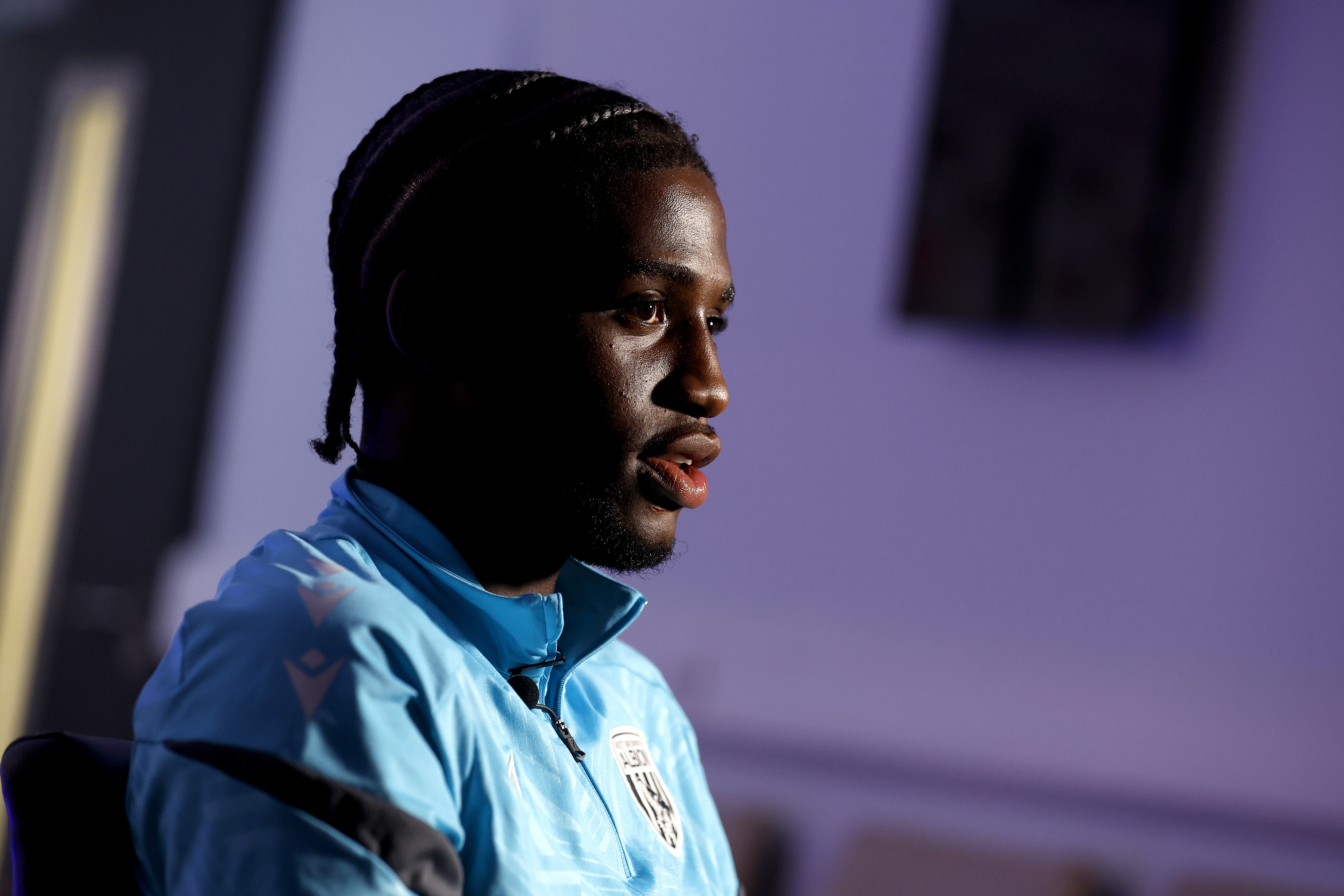 Samuel Iling-Junior being interviewed by WBA TV