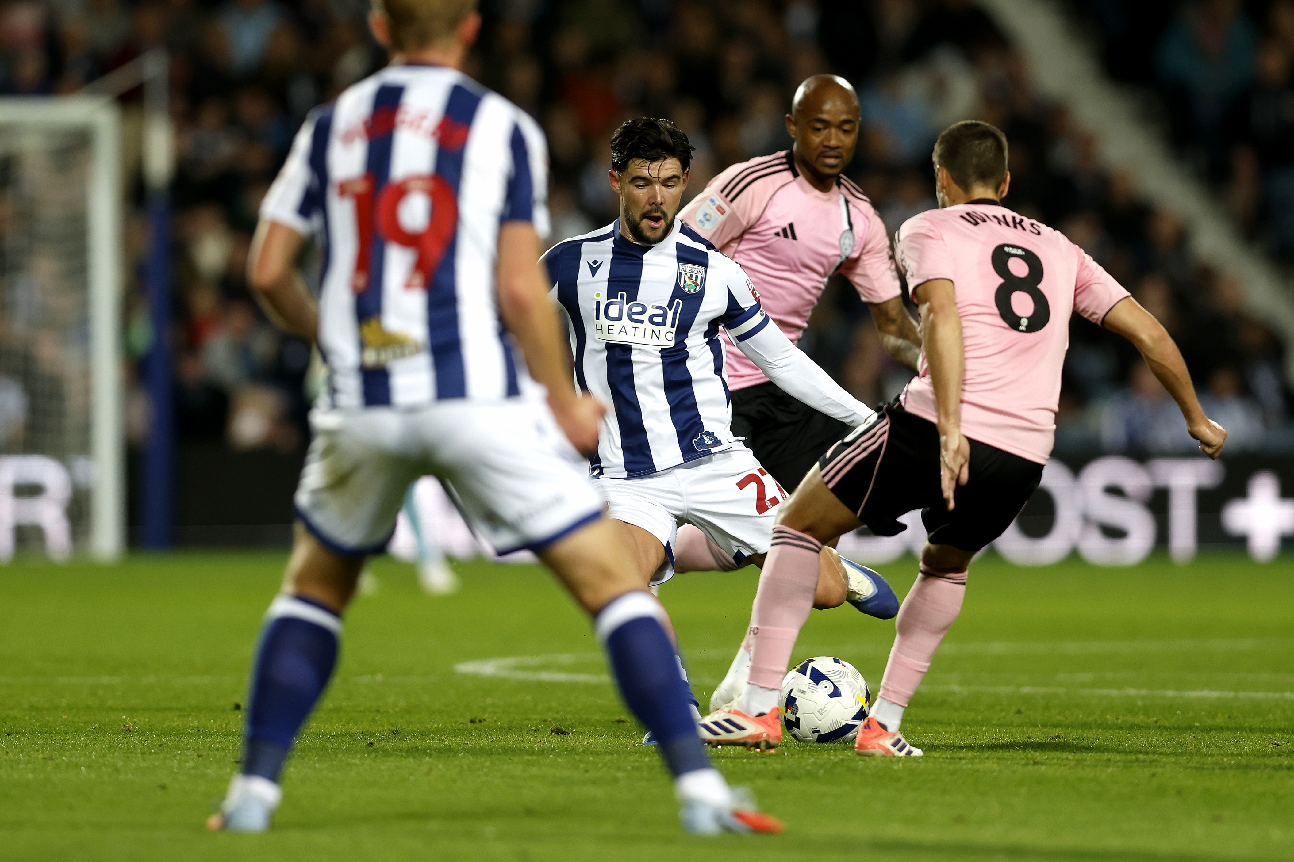 Alex Mowatt in action against Leicester 