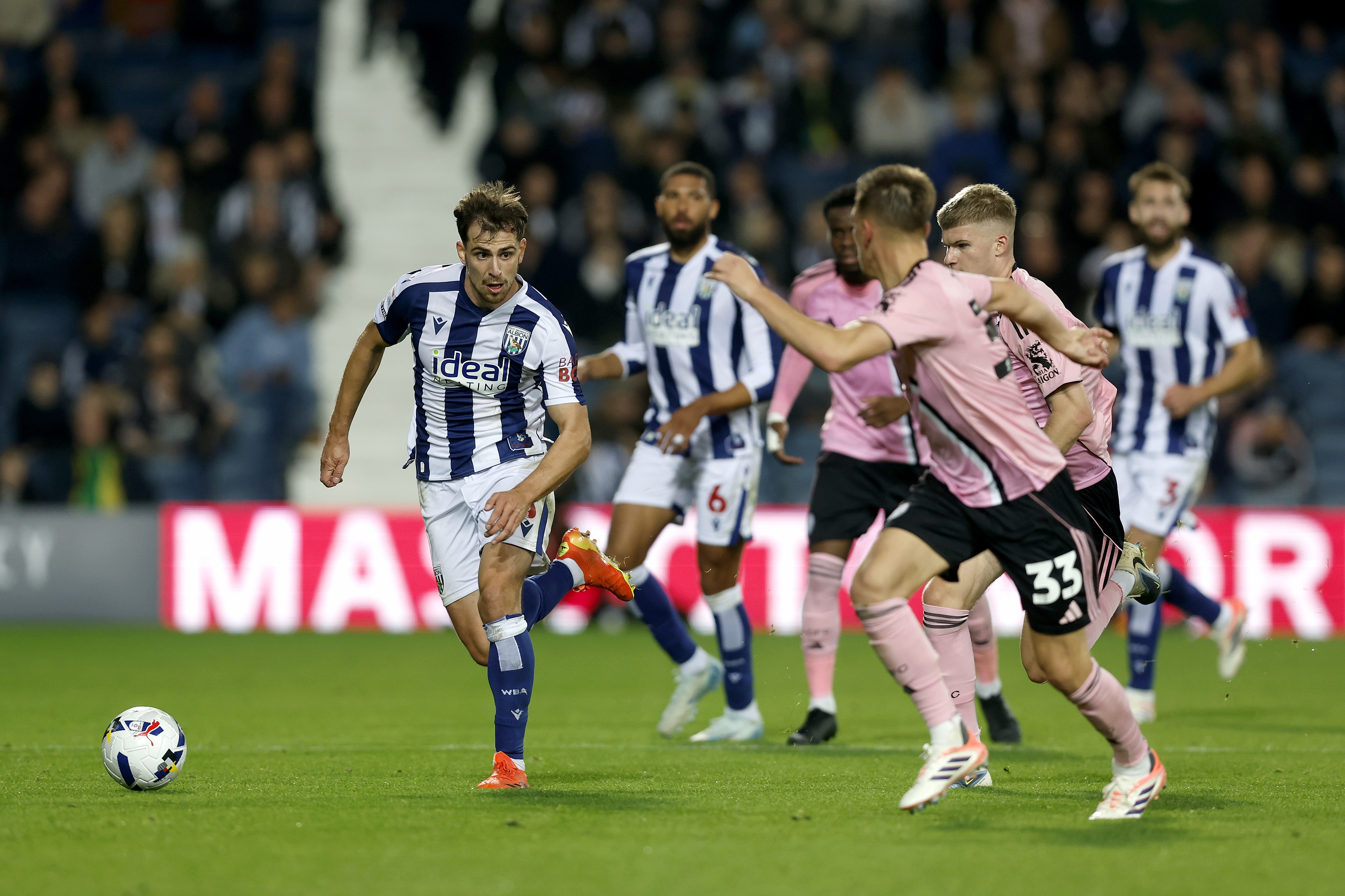 Jayson Molumby in action against Leicester 