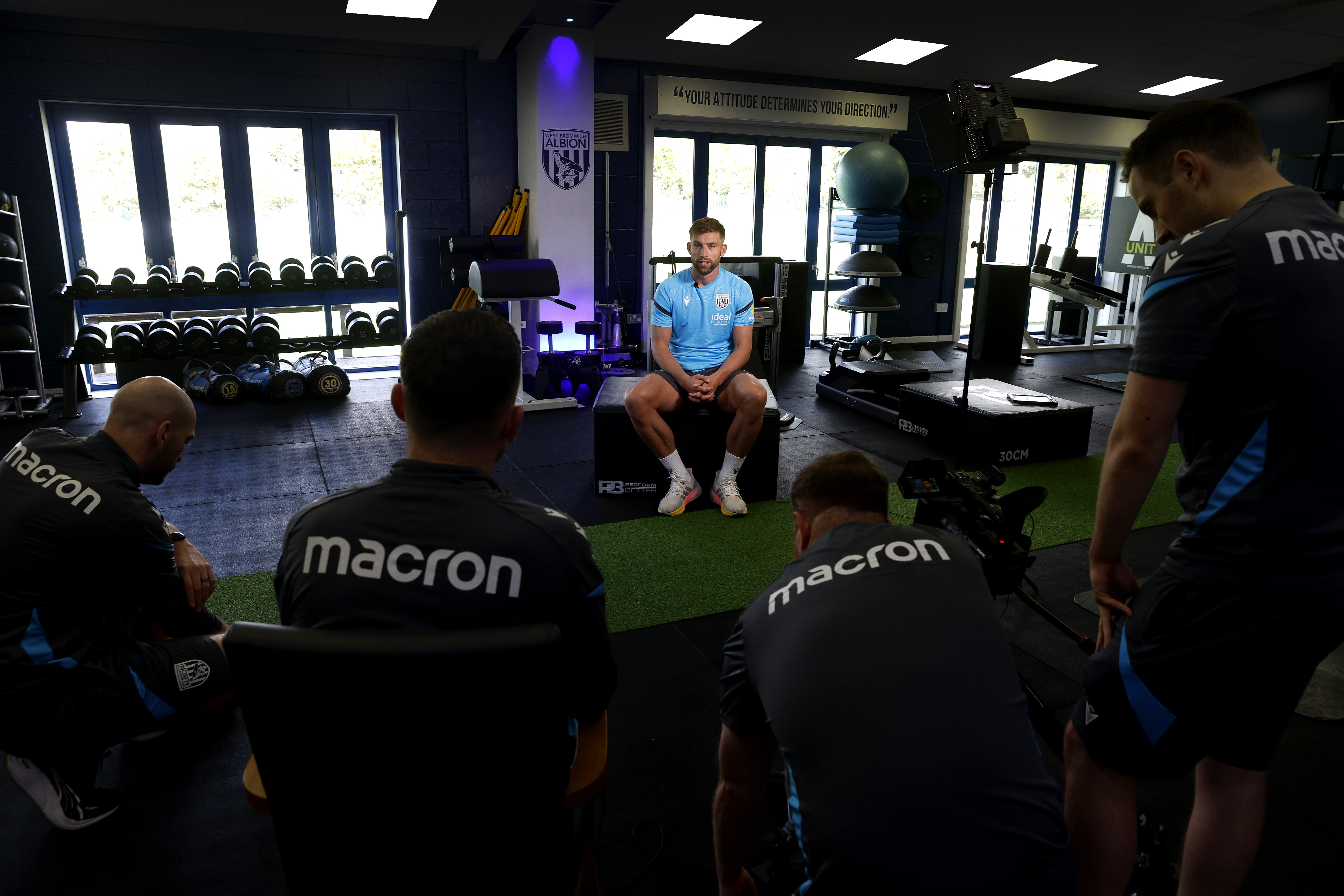 Charlie Taylor sat in the gym speaking to WBA TV
