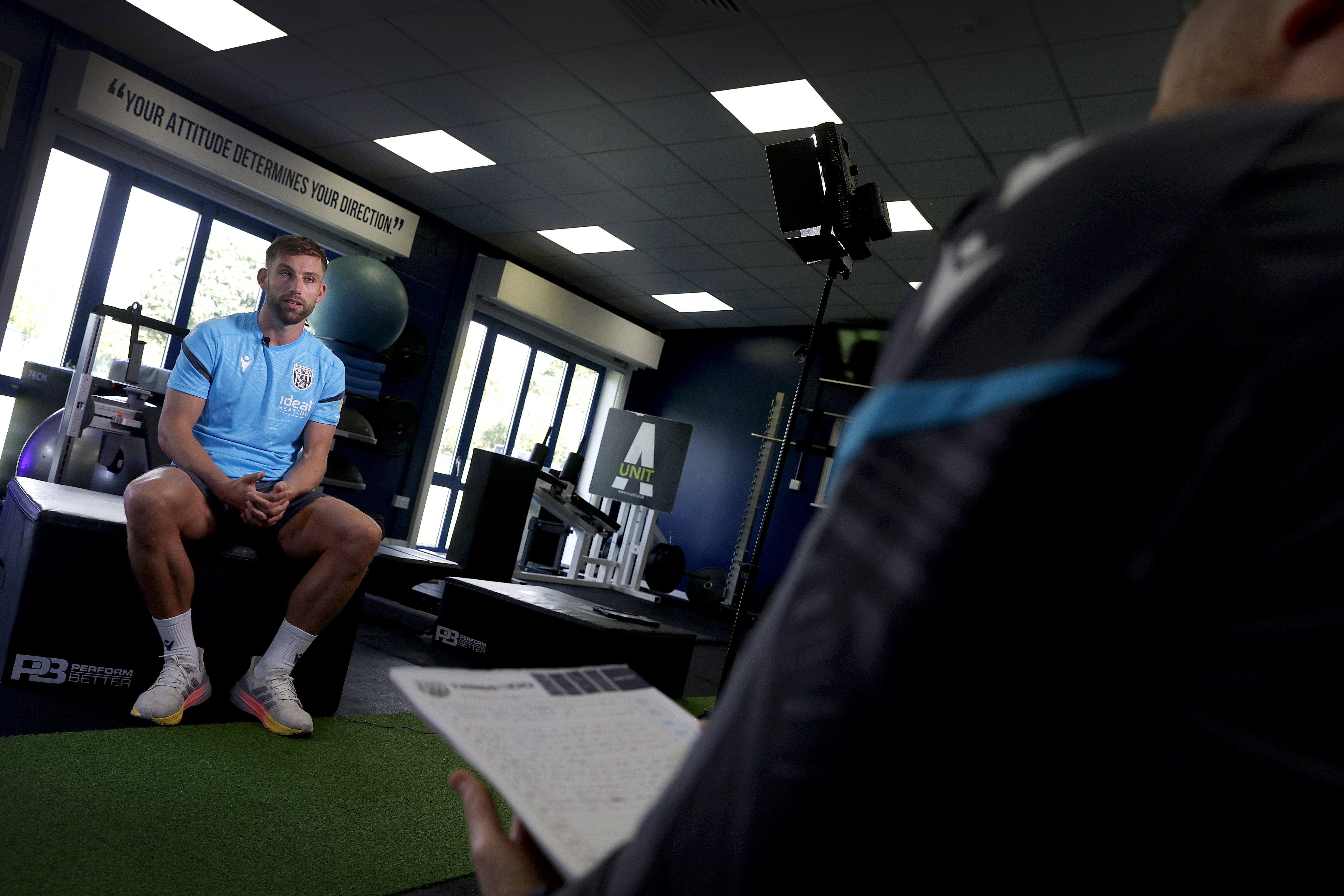 Charlie Taylor sat in the gym speaking to WBA TV