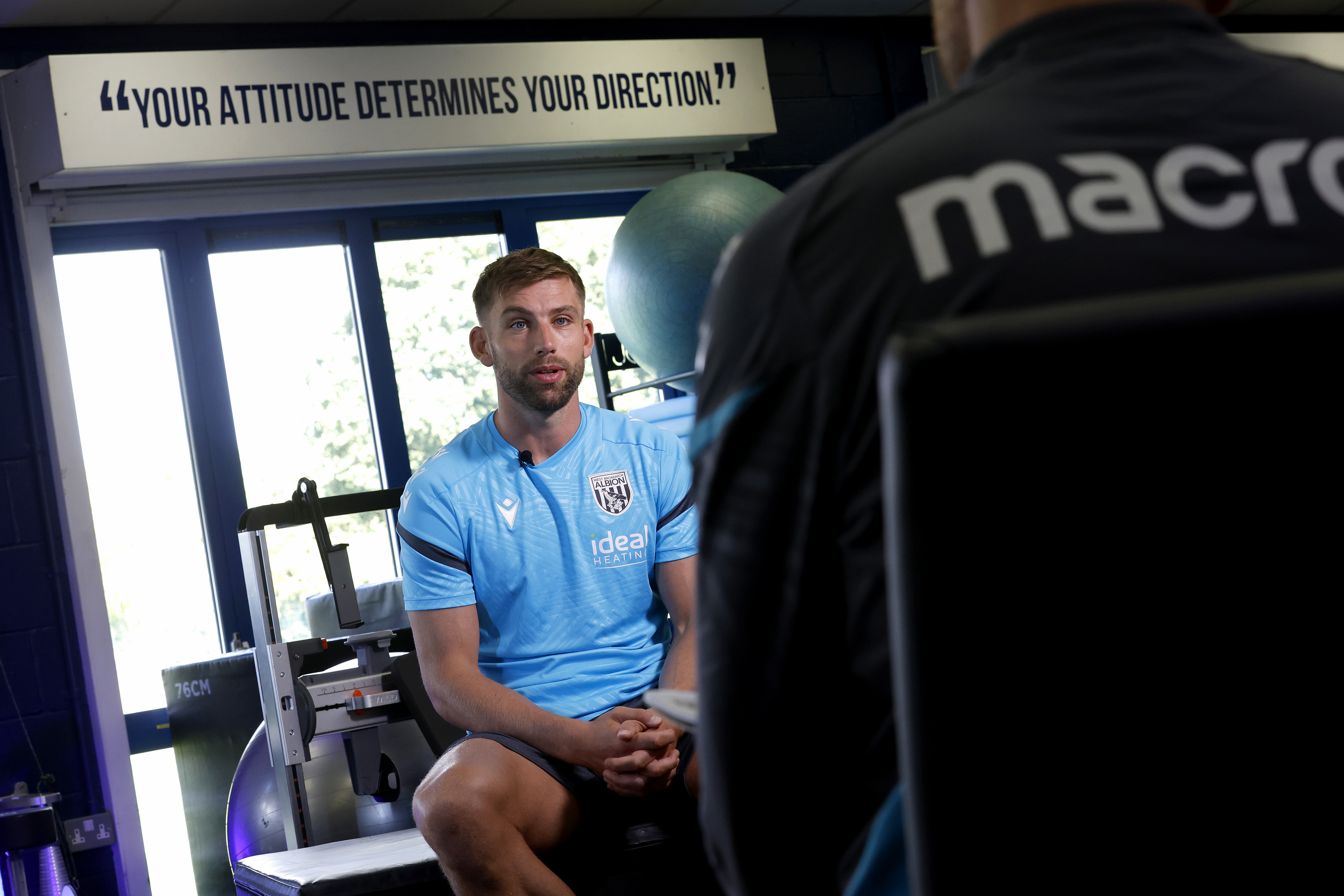 Charlie Taylor sat in the gym speaking to WBA TV