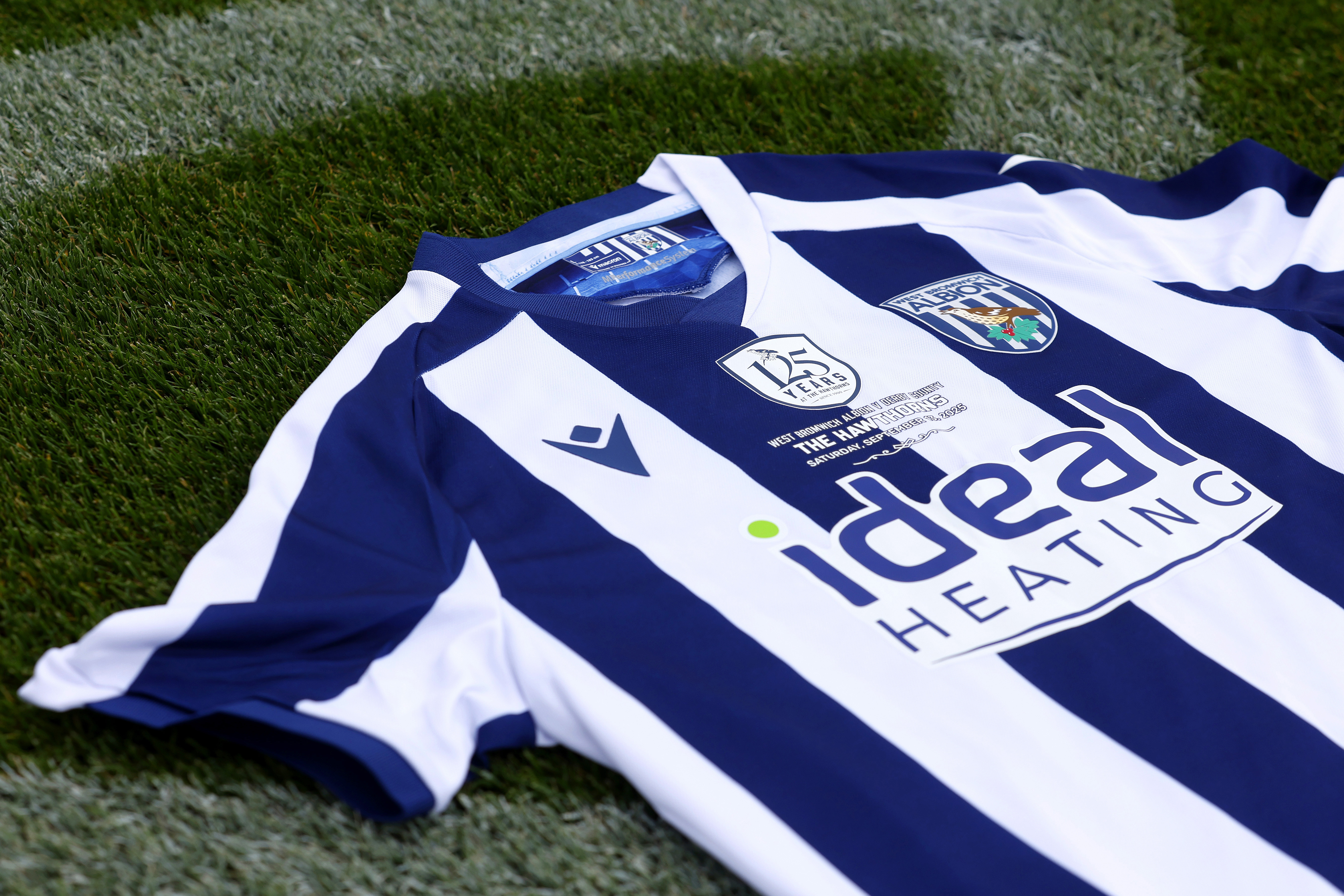 A shirt for The Hawthorns' 125th-anniversary fixture between Albion and Derby County.