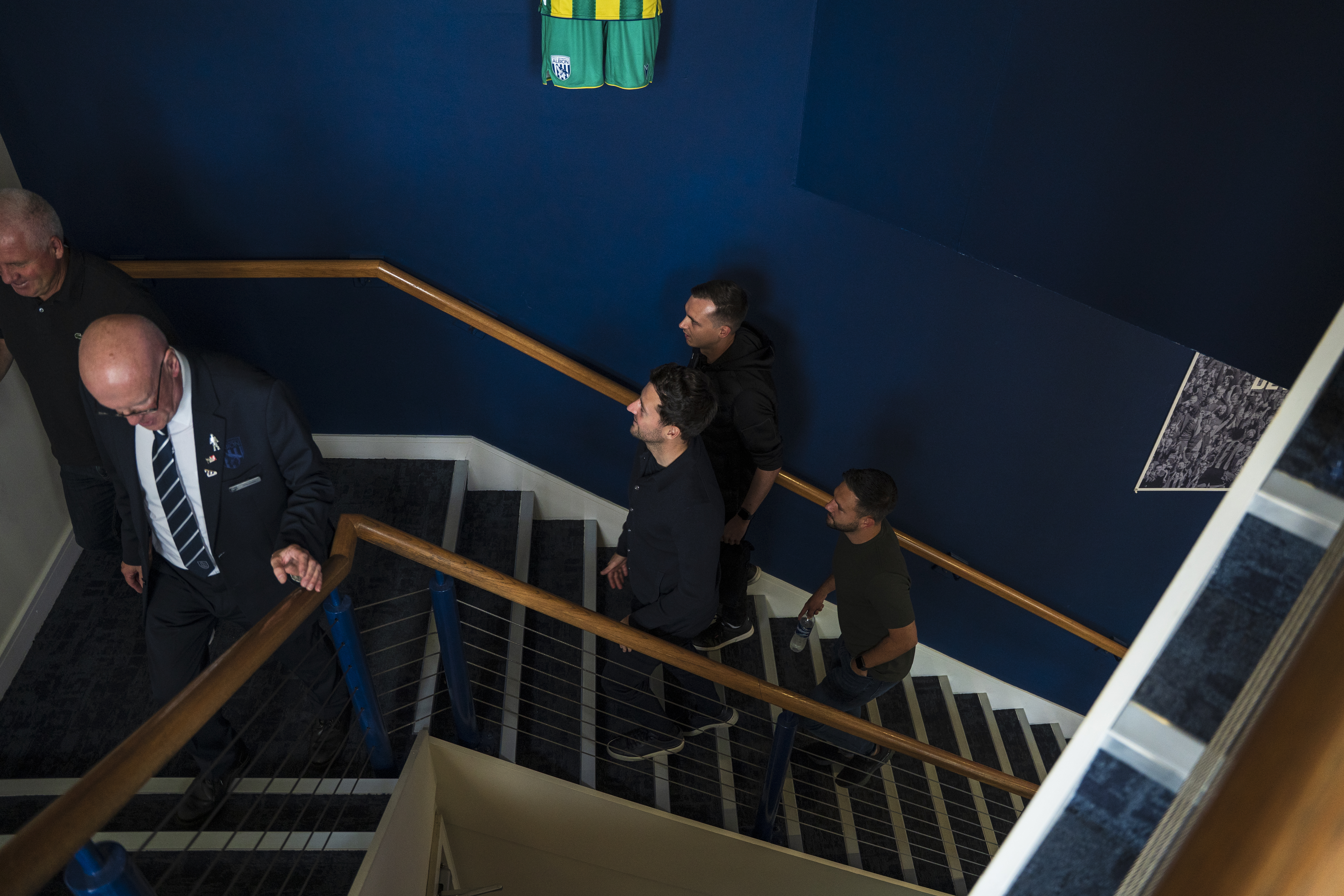 Ryan Mason walking up the steps at The Hawthorns in the East Stand