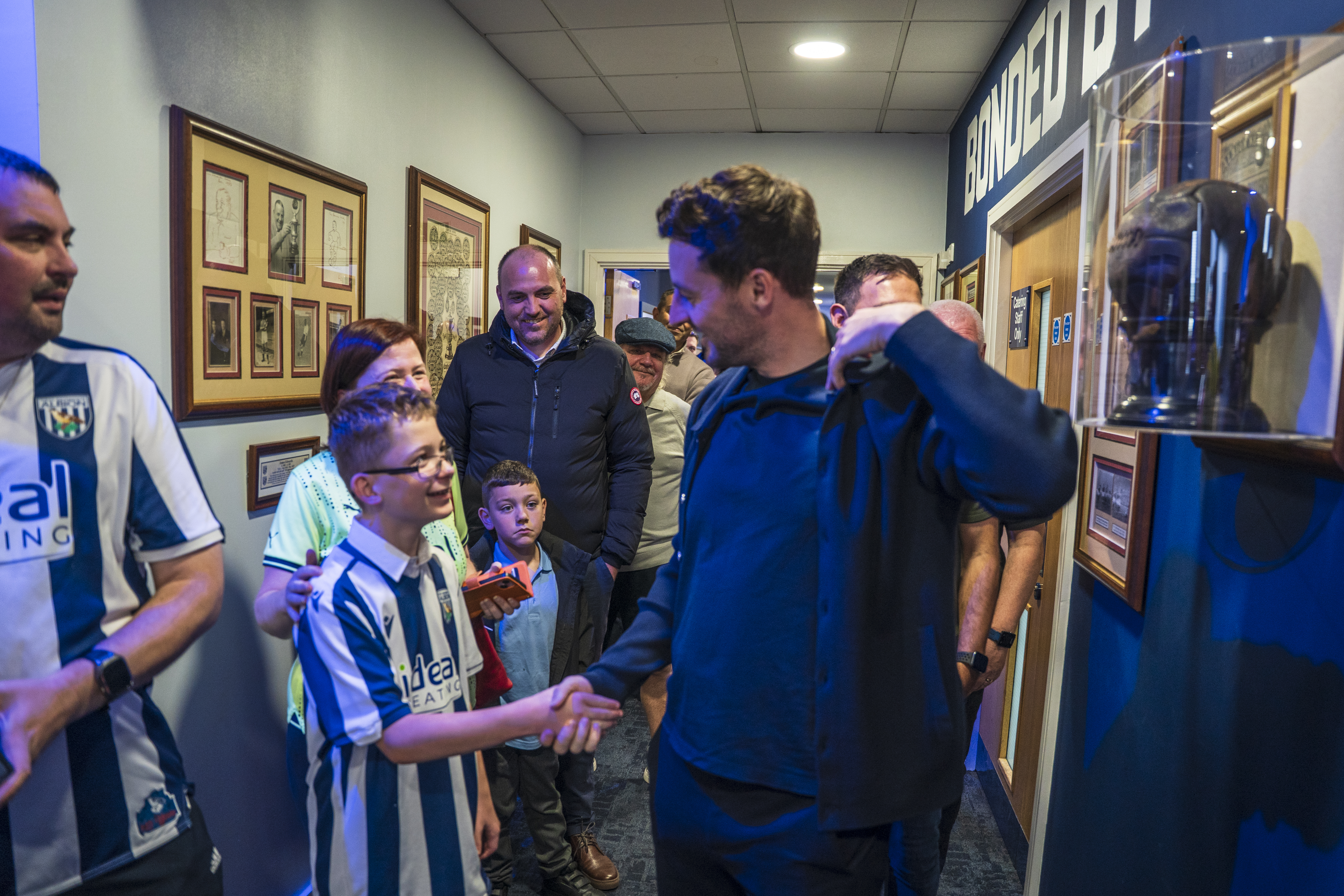 Ryan Mason posing for WBA fans in the East Stand