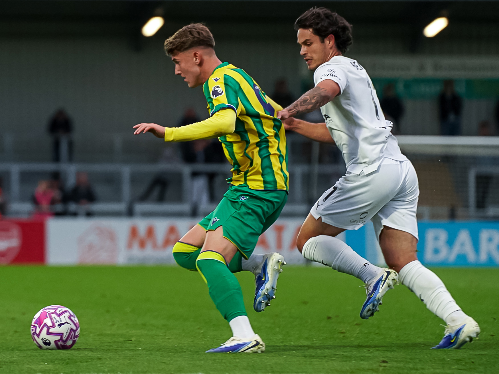 A photo of Albion U21 attacker Jack Bray in the 2025/26 away kit