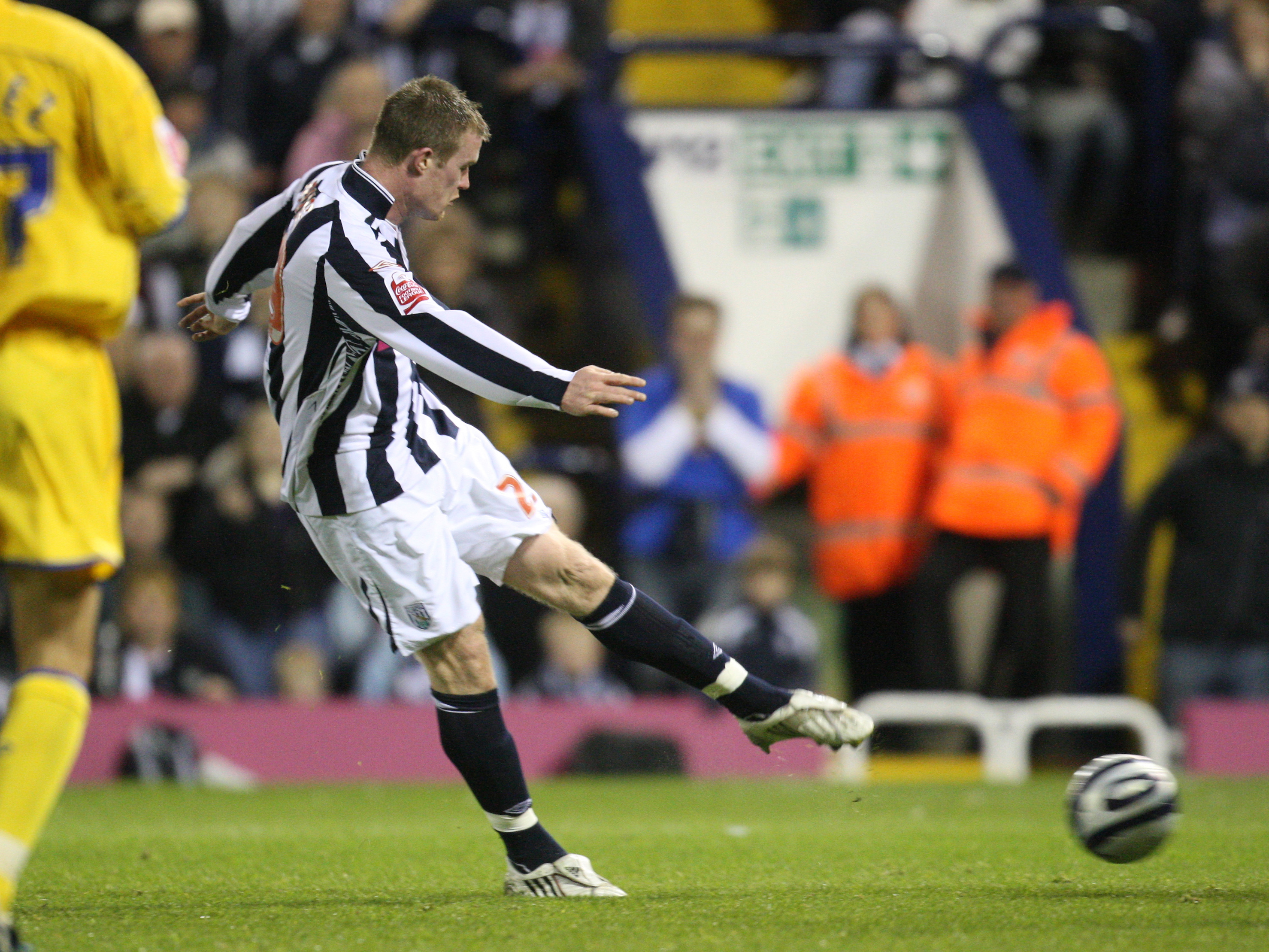 A photo of Chris Brunt scoring against Southampton in 2007 