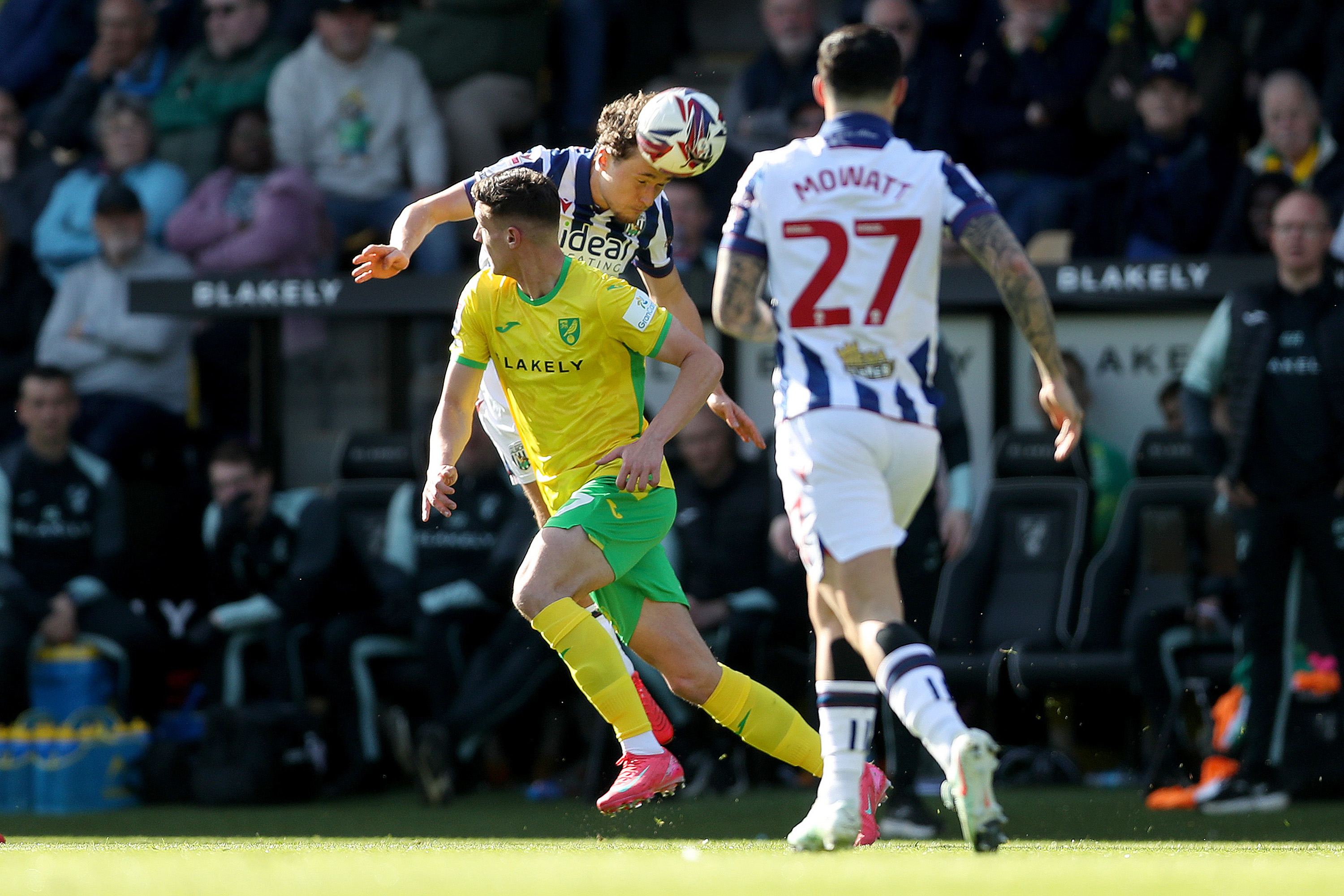 Callum Styles in action against Norwich City in March 2025