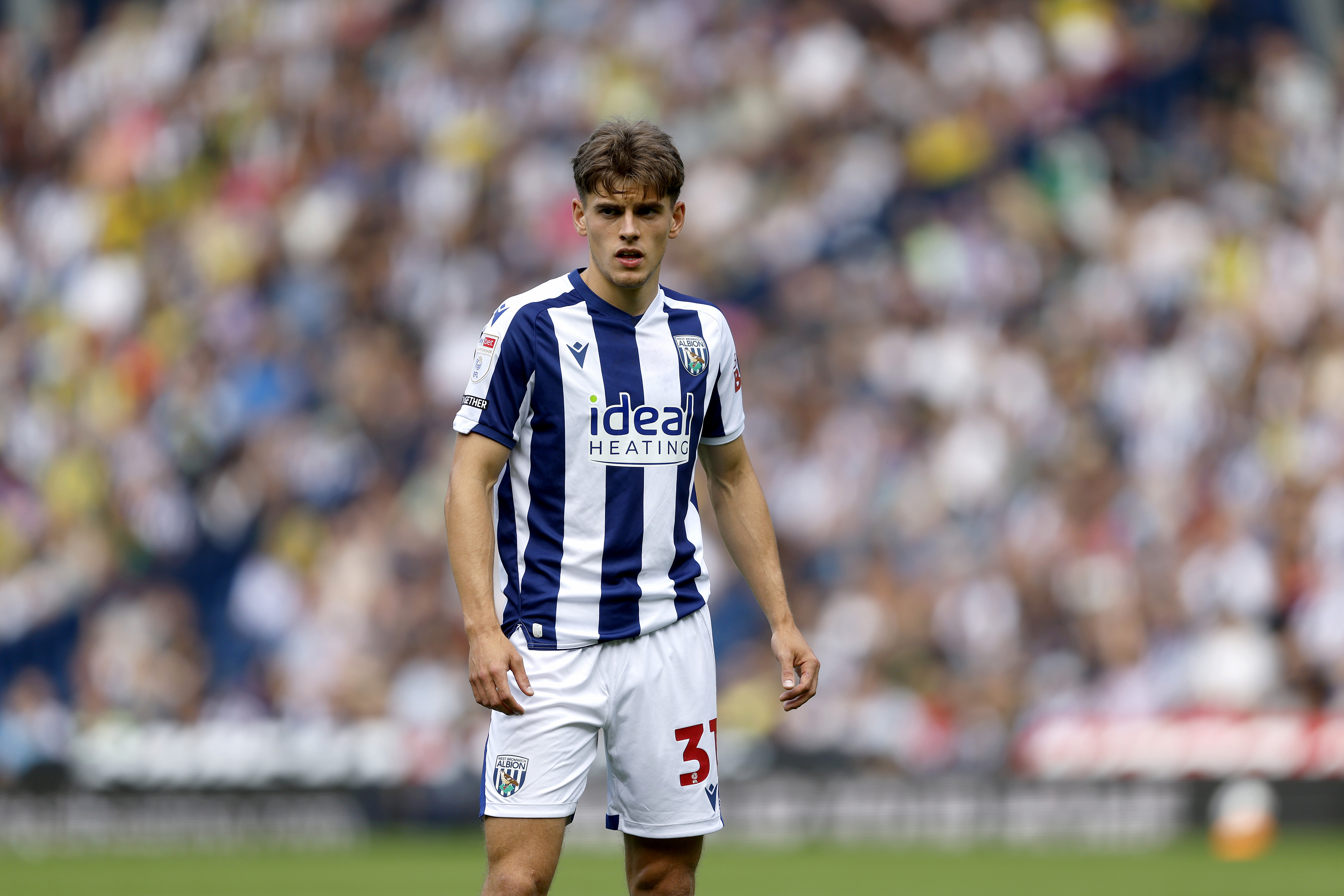 Tom Fellows in action in the home kit 