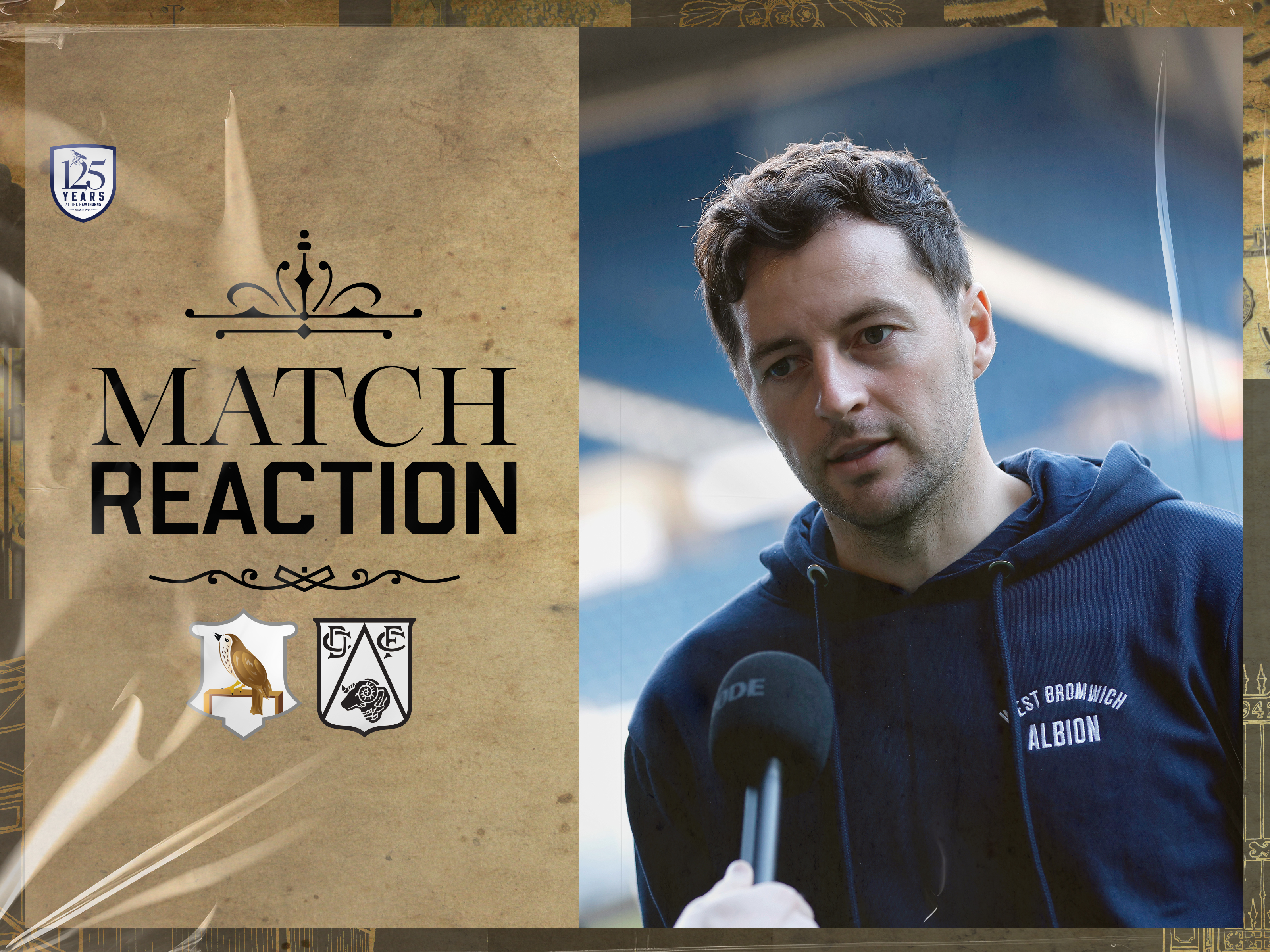 Ryan Mason is interviewed after WBA's defeat to Derby