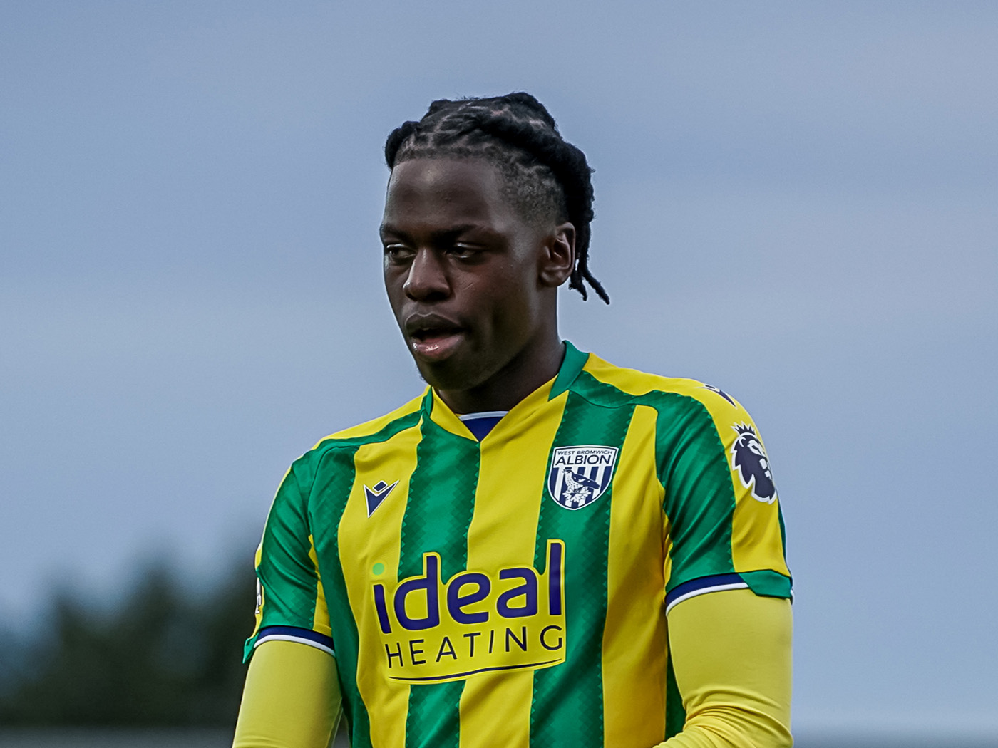 A photo of Albion u21 attacker Torin Ntege in the 2025/26 away kit