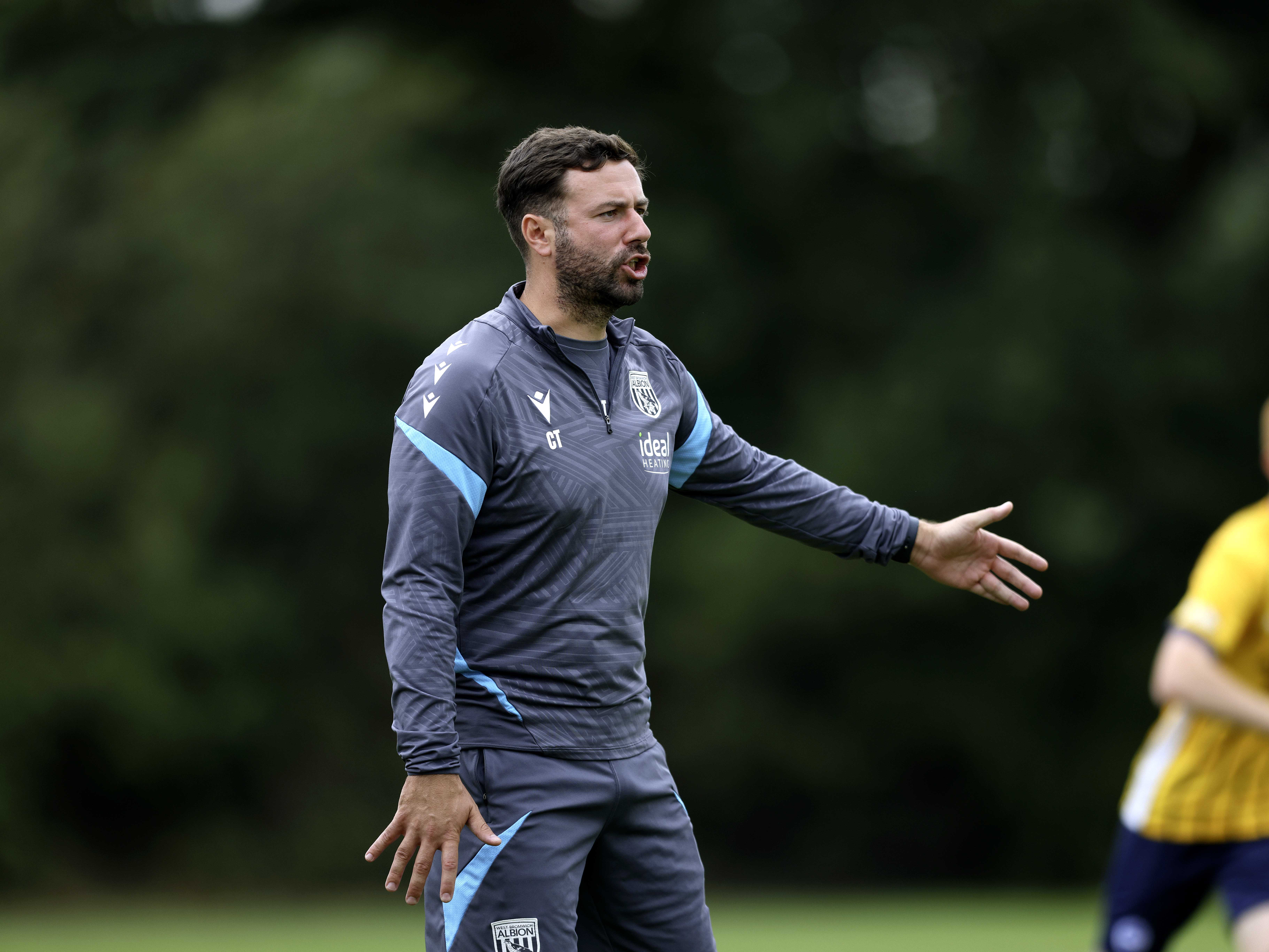 A photo of Albion U18 coach Chay Thompson 