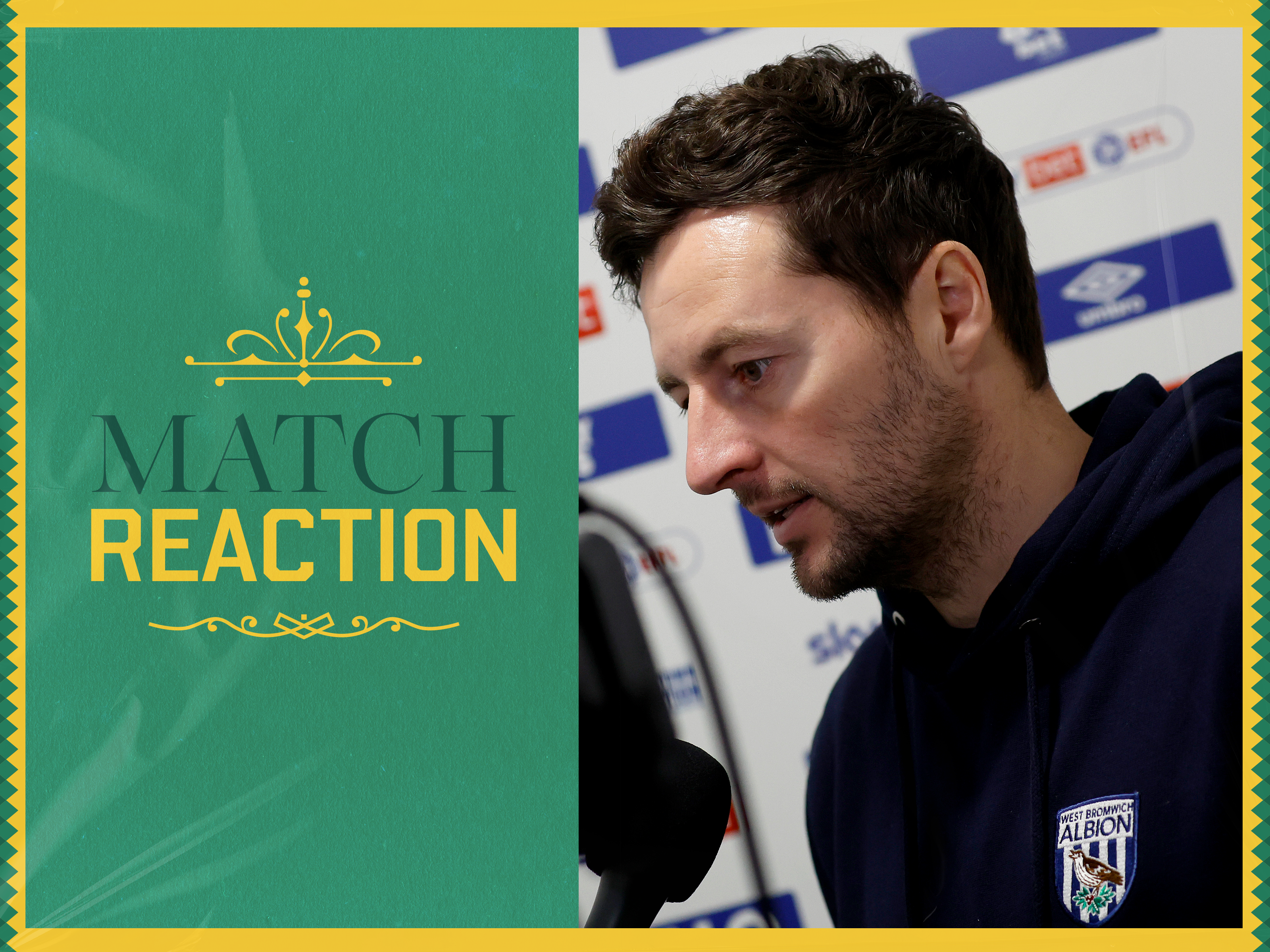 Ryan Mason match reaction graphic in away colours