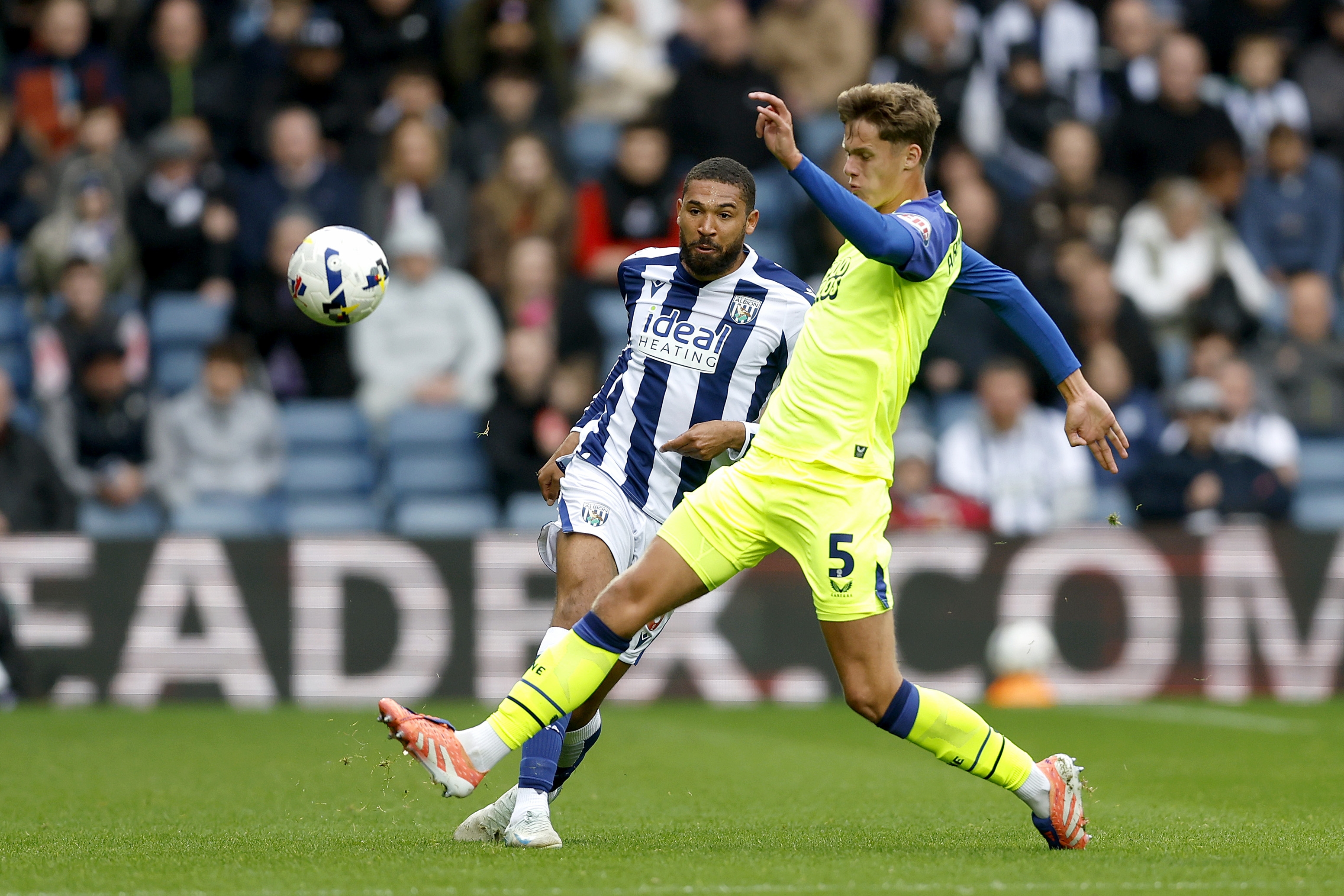 George Campbell on the ball against Preston 