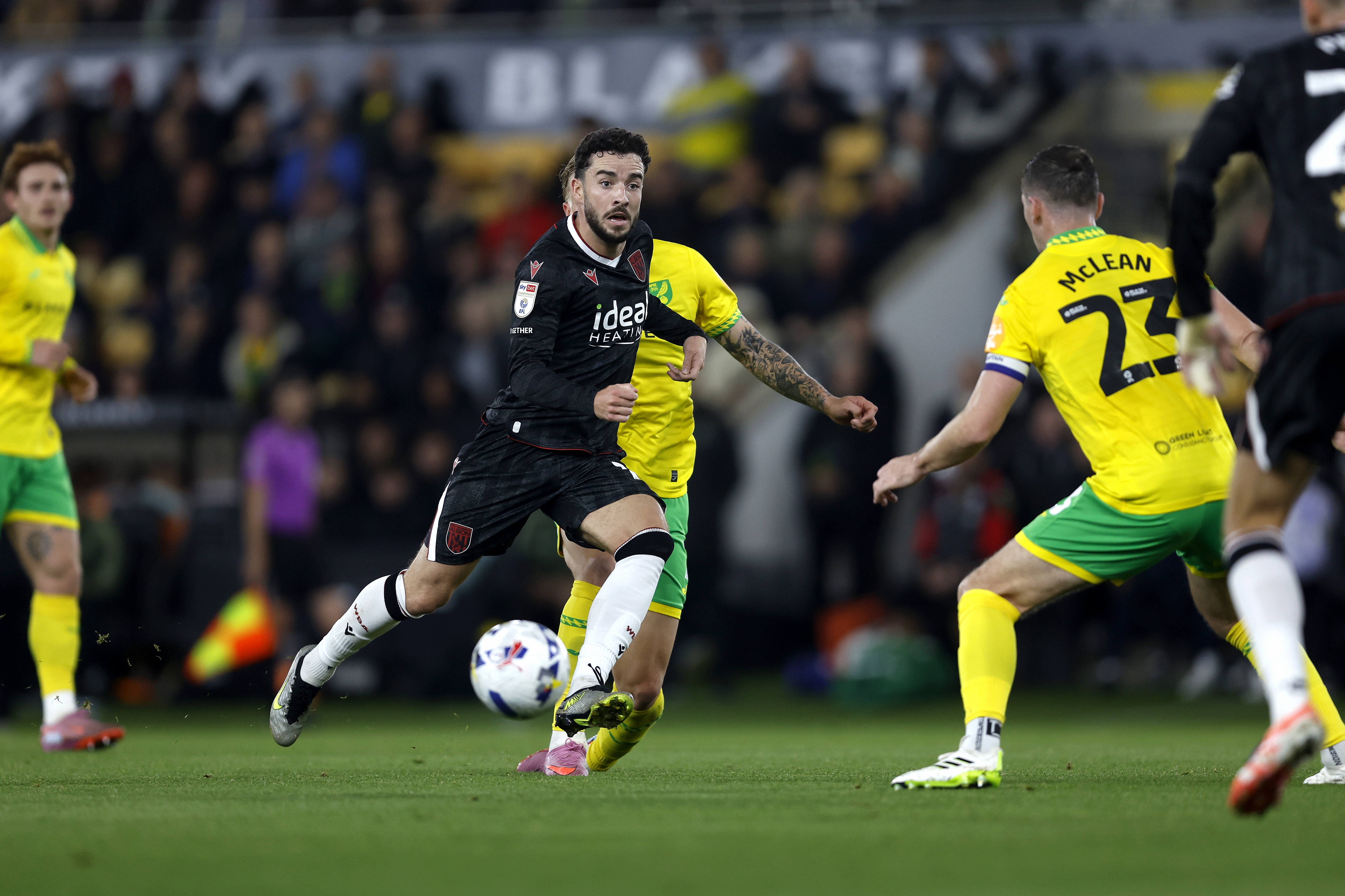 Mikey Johnston on the ball against Norwich 