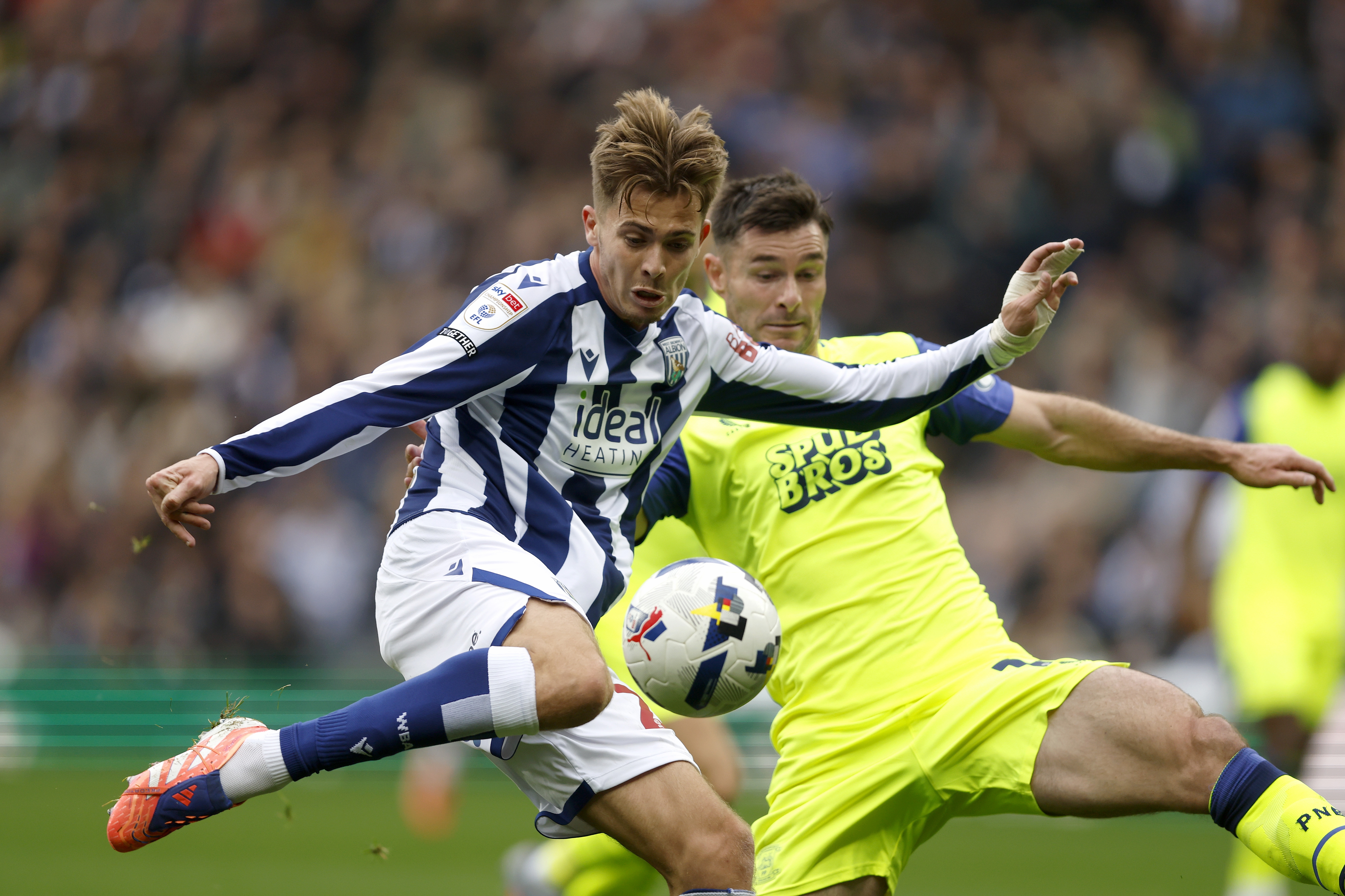 Isaac Price on the ball against Preston 