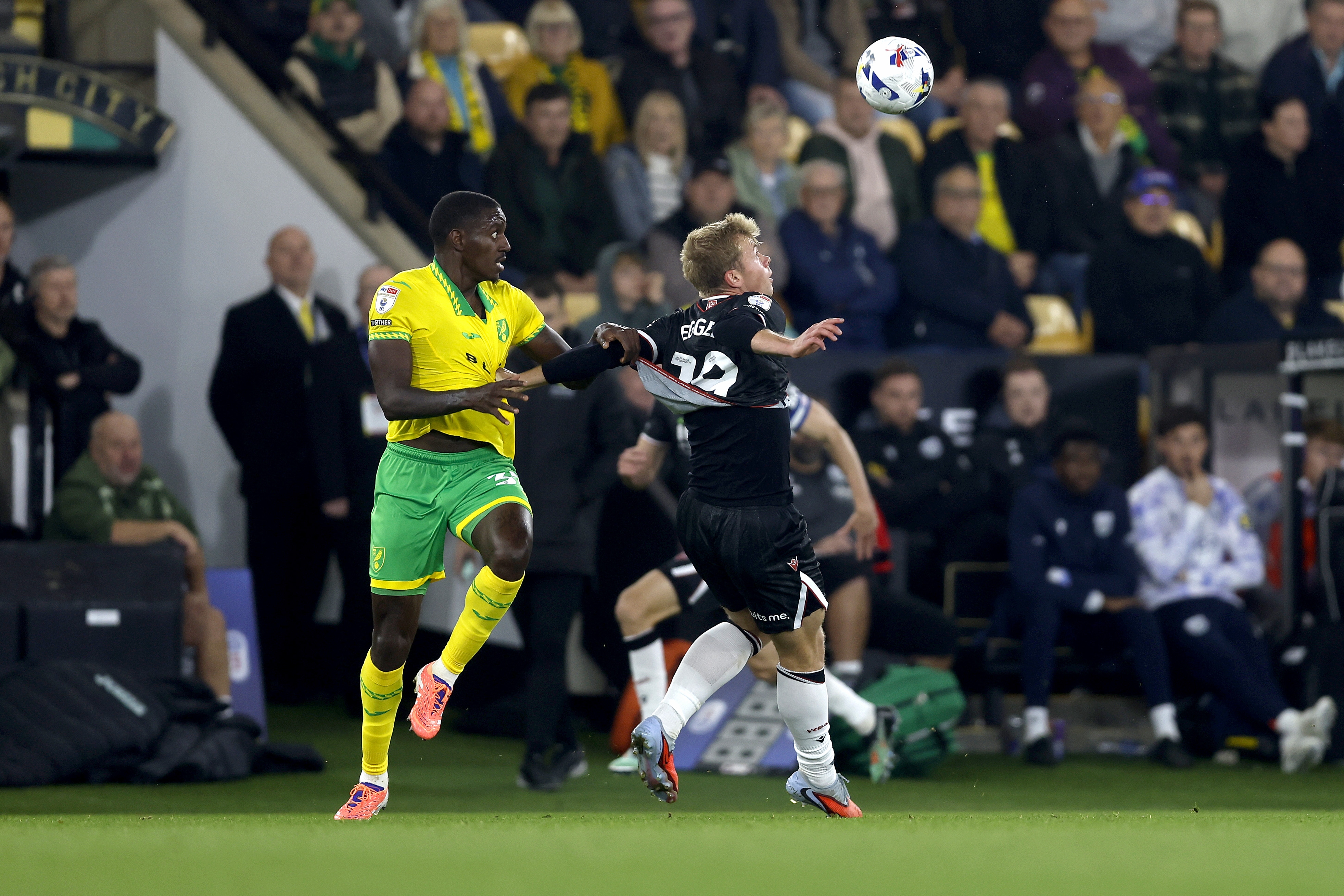 Aune Heggebø in action against Norwich 